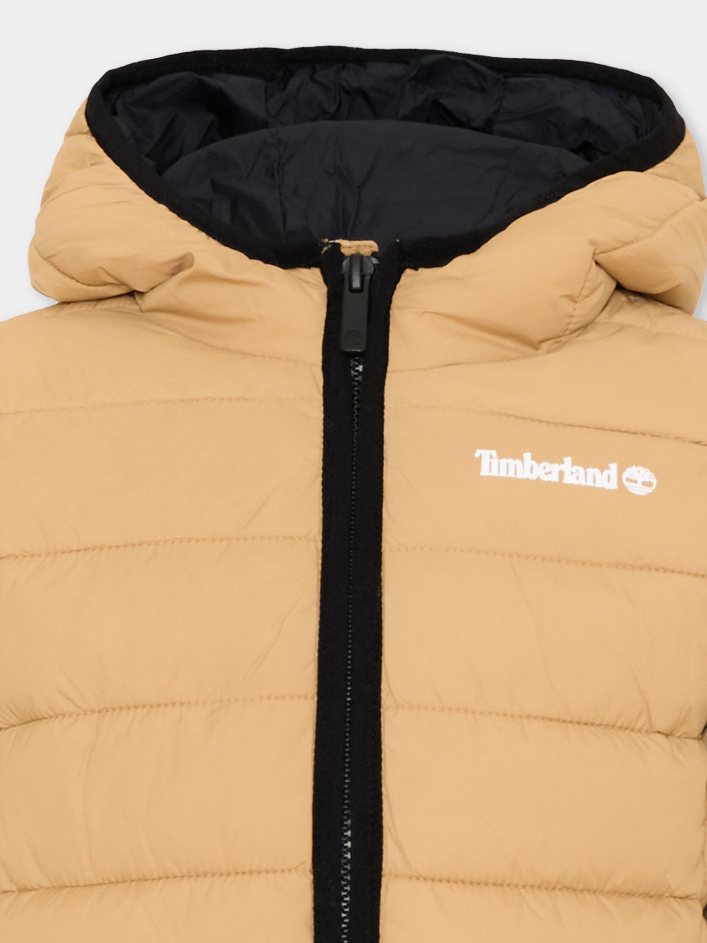 Piumino beige per bambino con cappuccio,Timberland,T60377 230