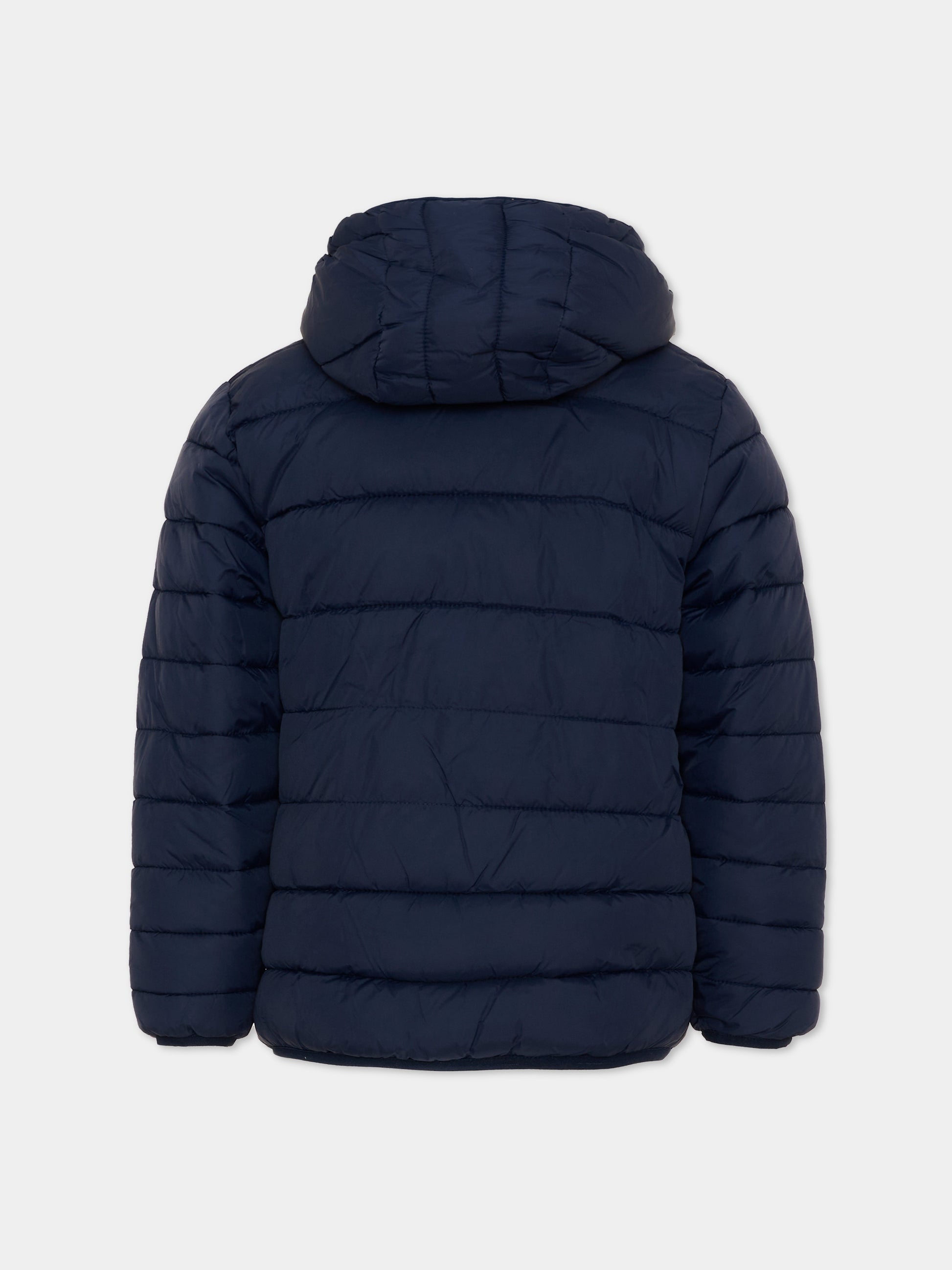 Piumino blu per bambino con cappuccio,Timberland,T60377 849