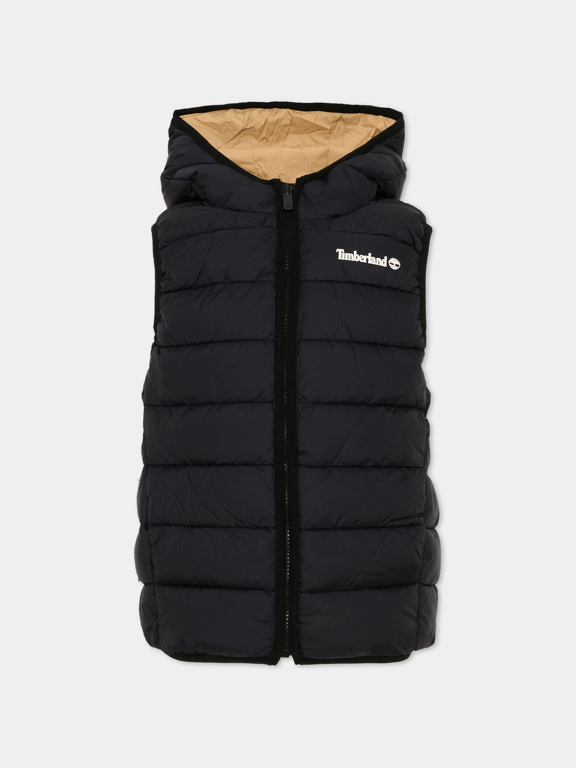 Gilet blu per bambino con cappuccio,Timberland,T60378 M13