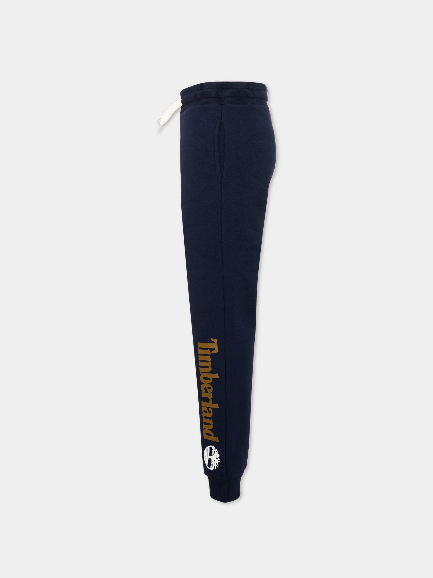Pantalone blu per bambino con logo,Timberland,T60974 849