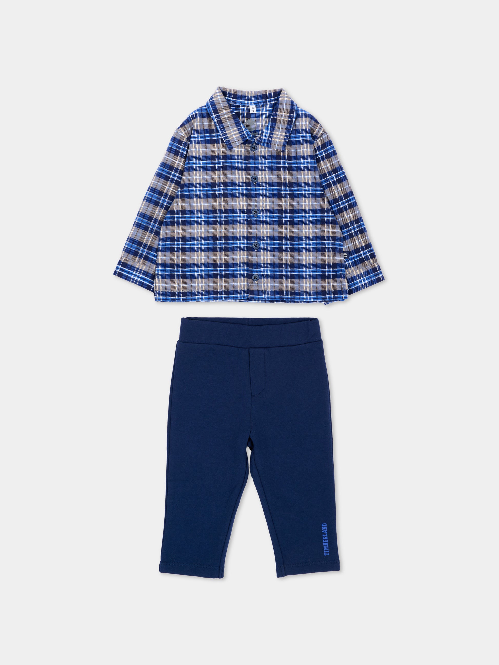 Completo sportivo blu per neonato con logo,Timberland,T61008 849