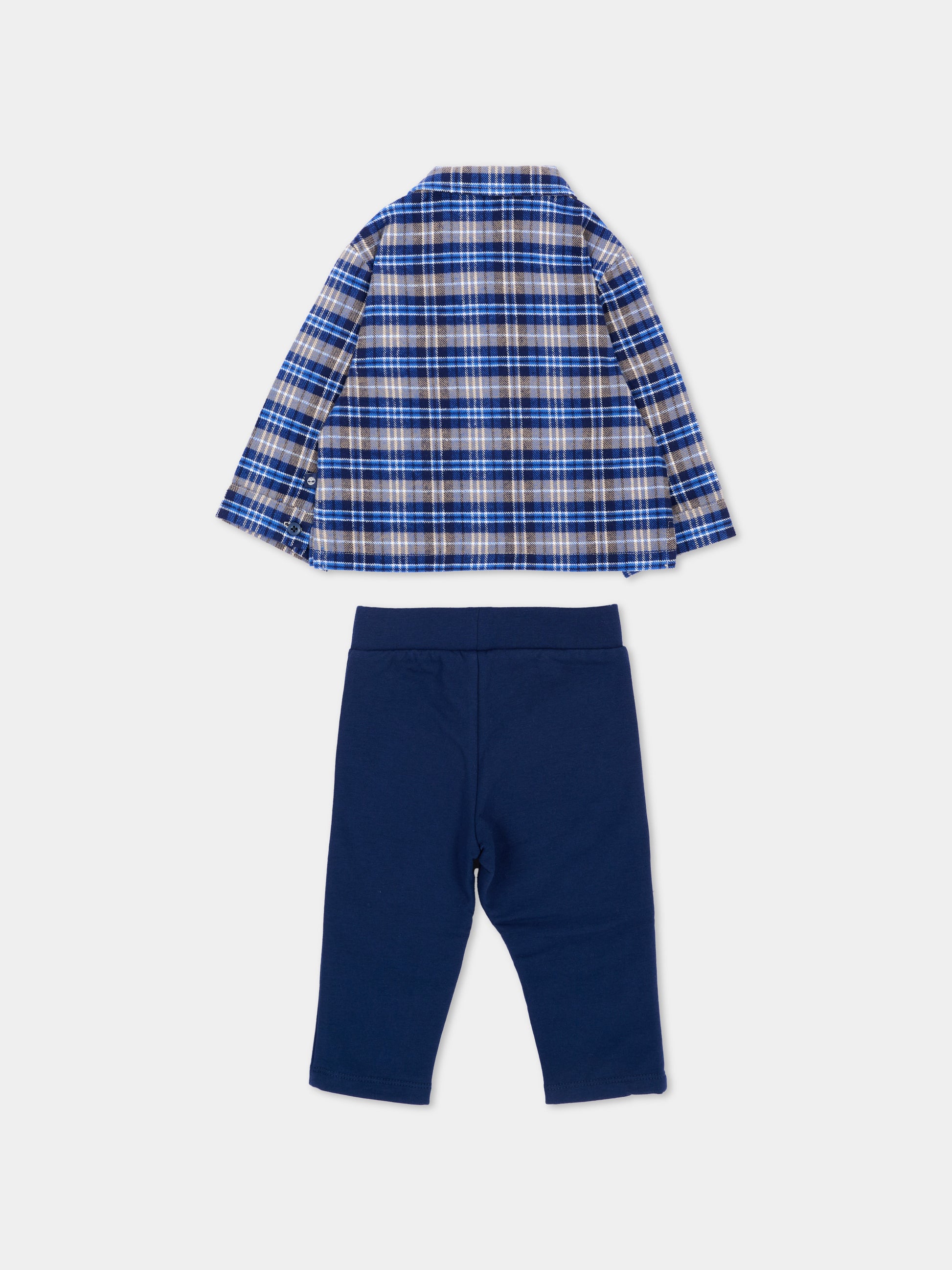 Completo sportivo blu per neonato con logo,Timberland,T61008 849