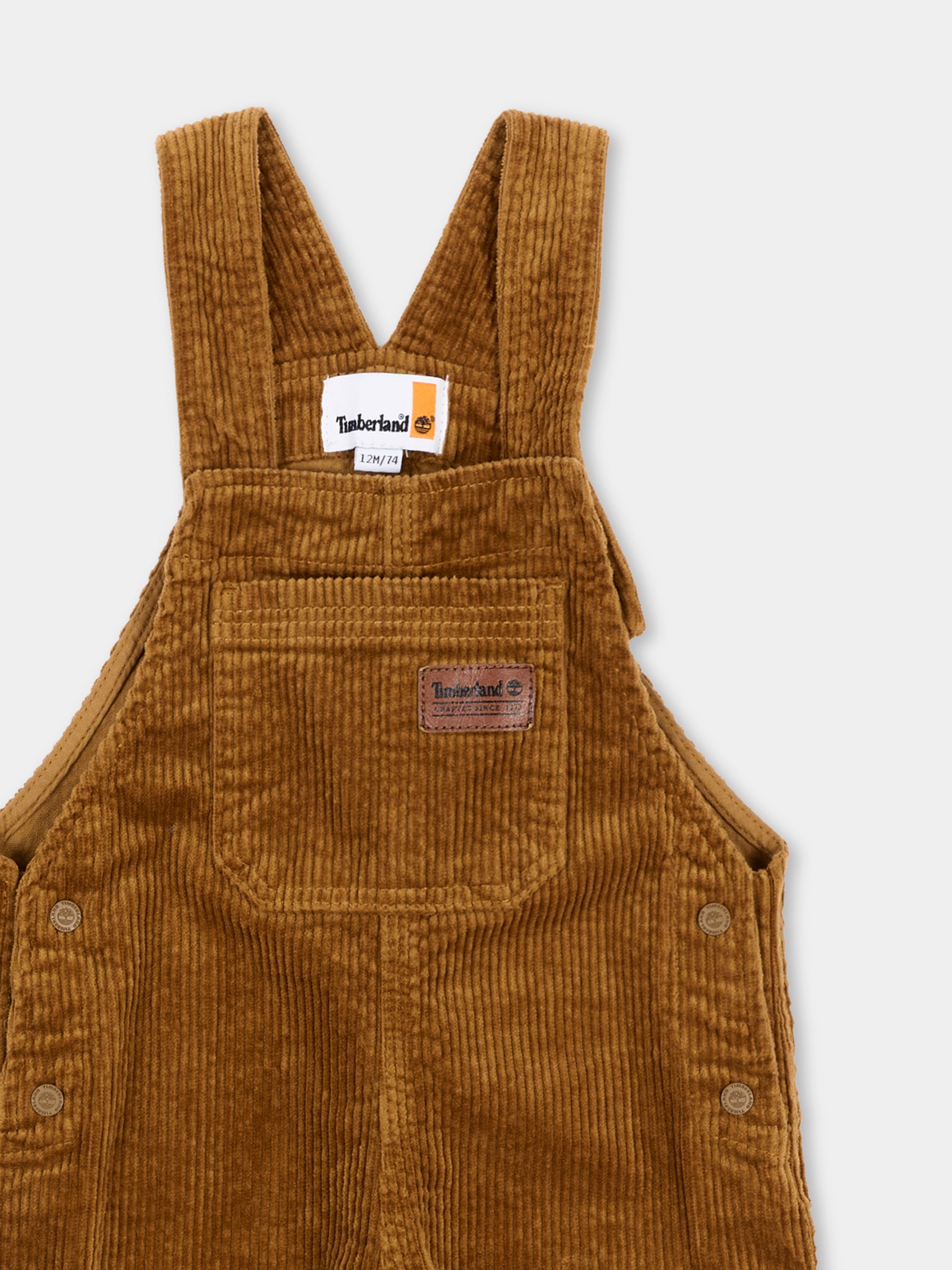 Salopette marrone per neonato,Timberland,T61021 325