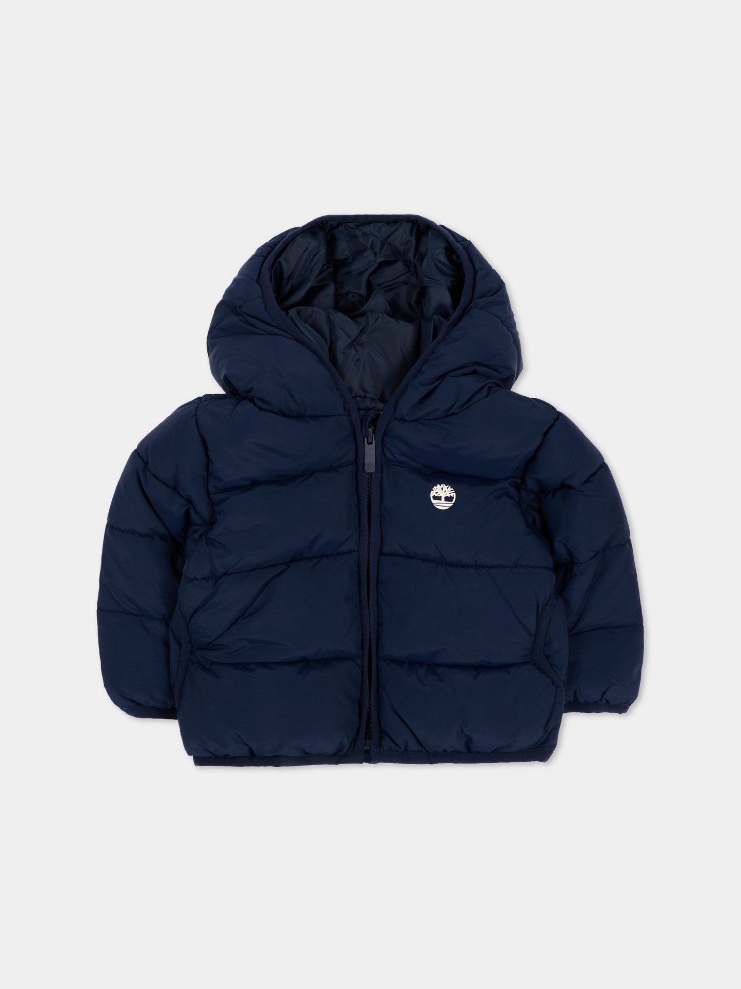 Piumino blu per neonato con cappuccio,Timberland,T61024 849