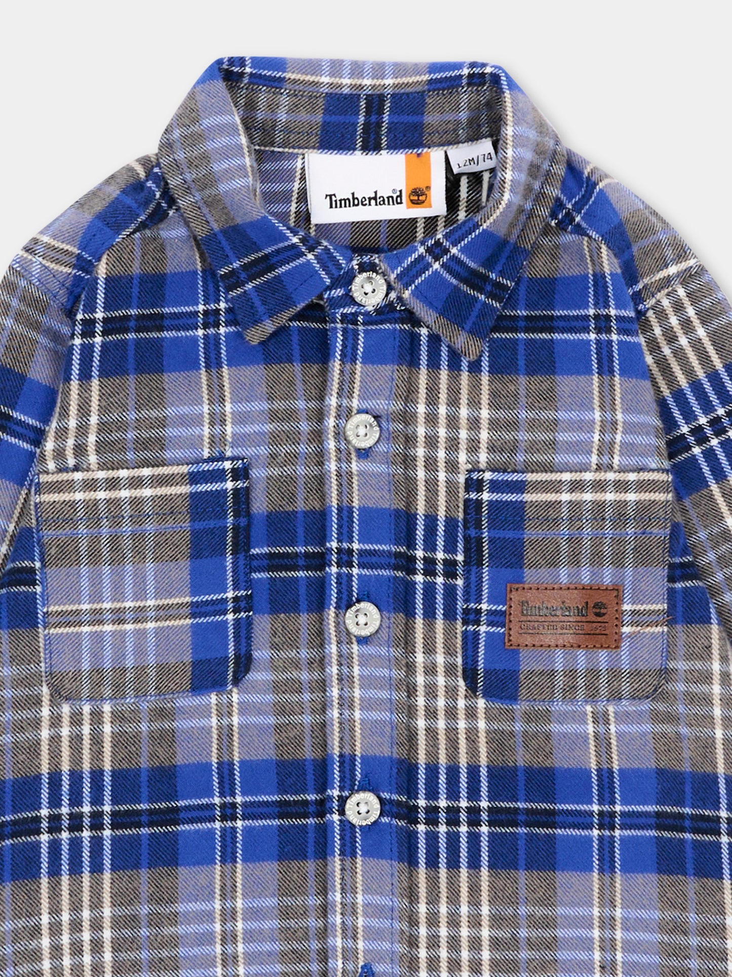 Camicia a manica lunga blu per neonato,Timberland,T61039 829