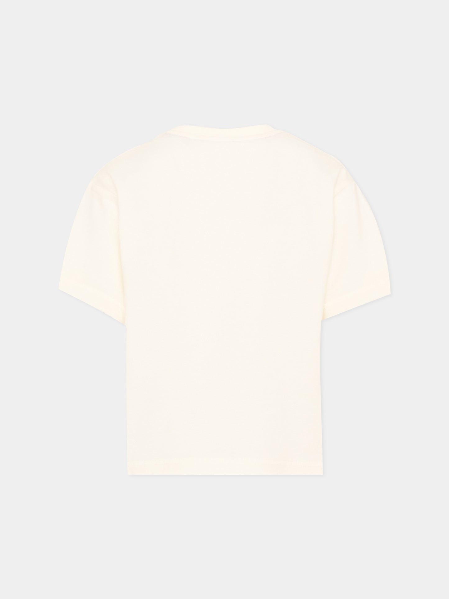T-Shirt avorio per bambino con logo,Timberland,T61054 127