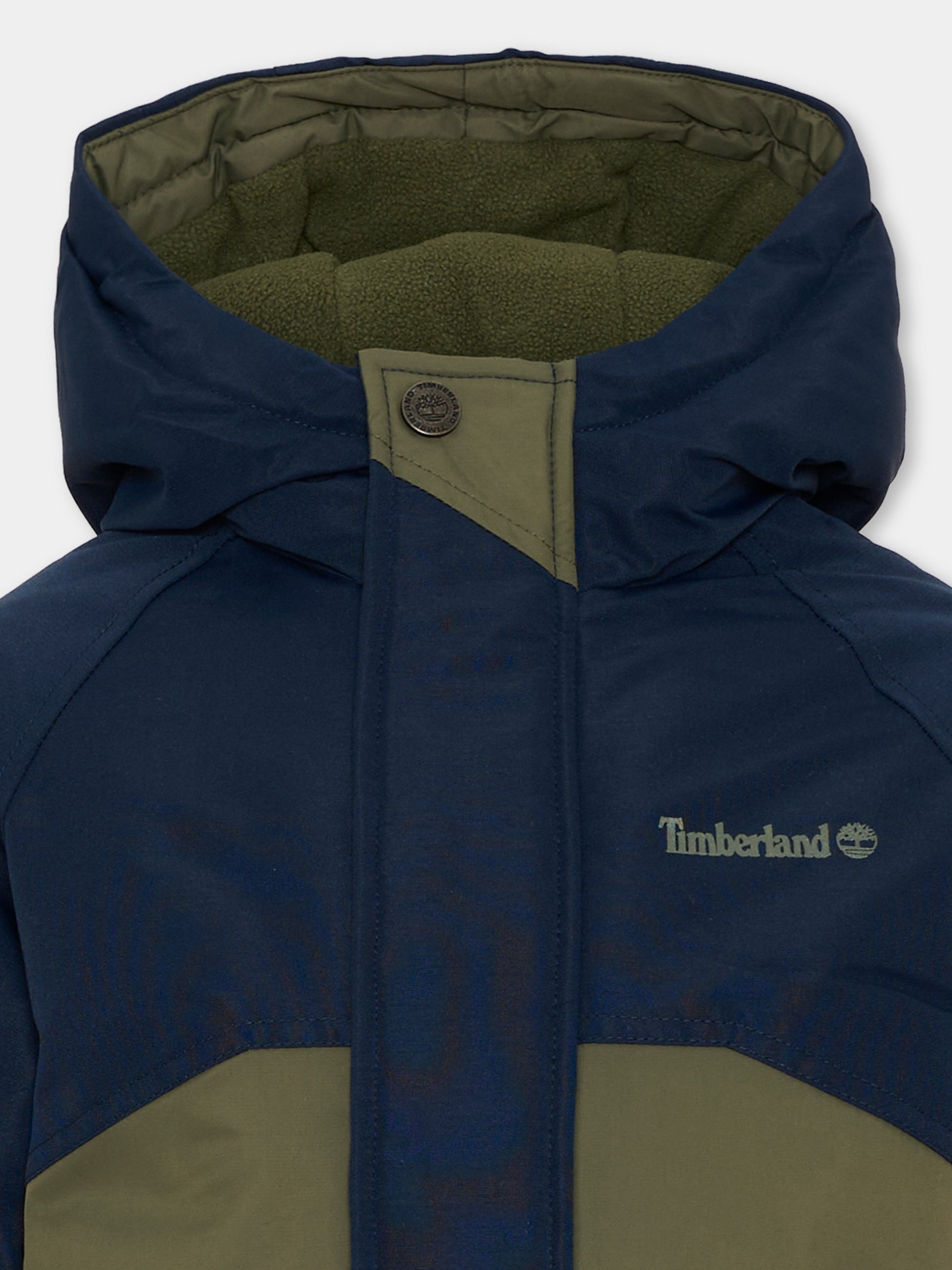 Parka blu per bambino,Timberland,T61073 849