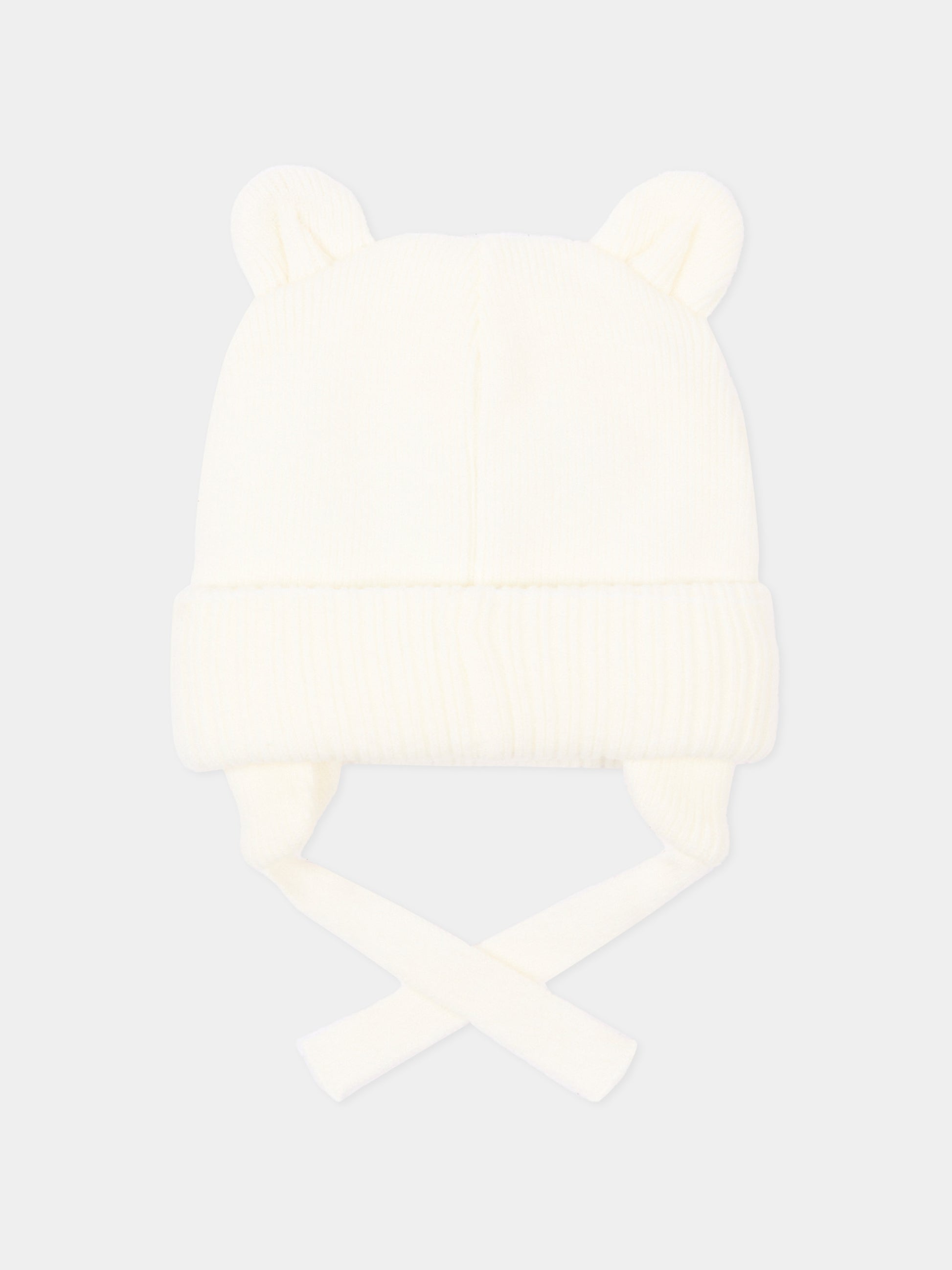 Berretto avorio per neonato con orsetto,Timberland,T61093 127