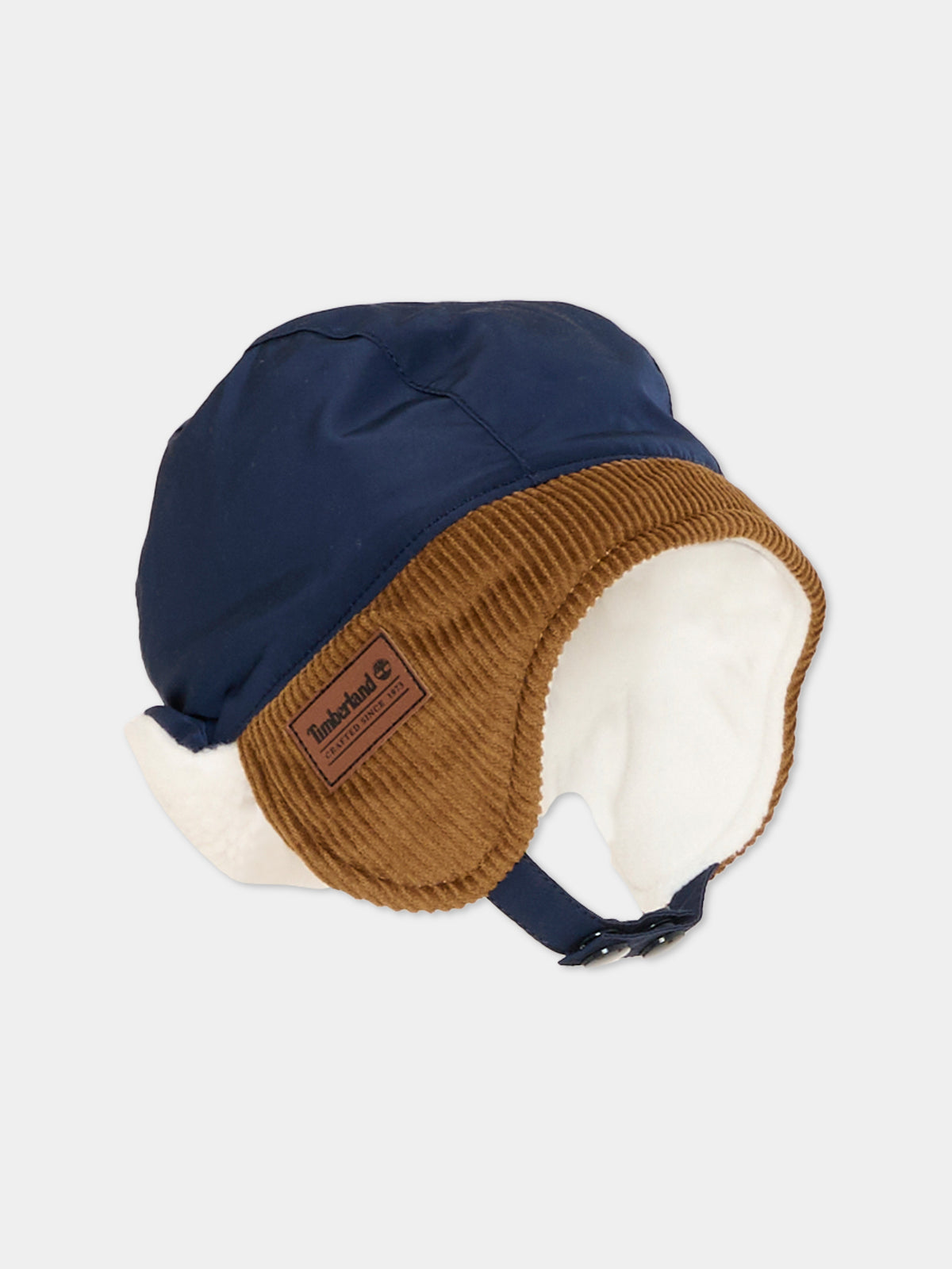 Chapeau bleu avec protège-oreilles pour bébé garçon