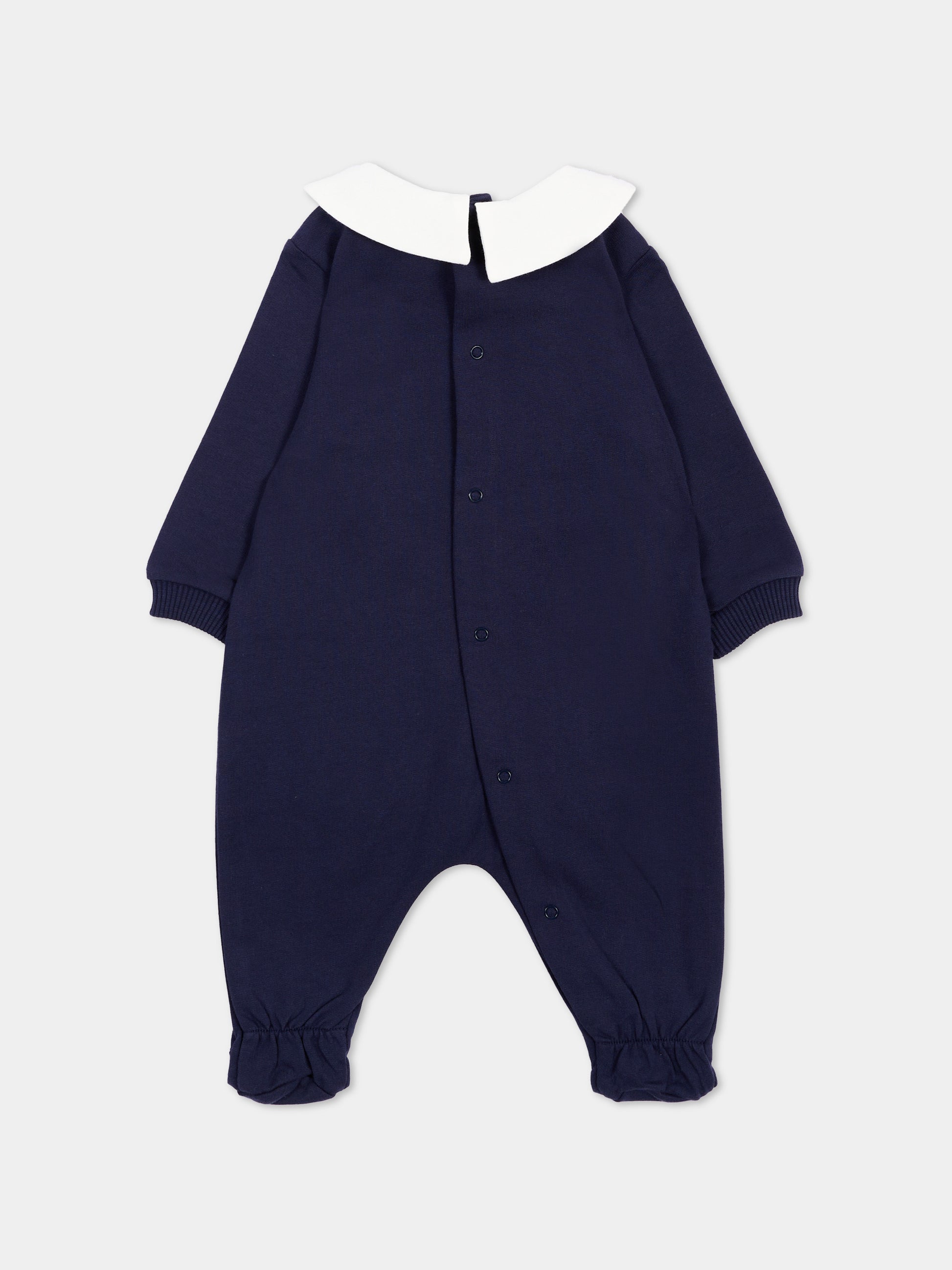 Tutina blu per neonato con Teddy Bear,Moschino Kids,M6Y037 LCA61 40016