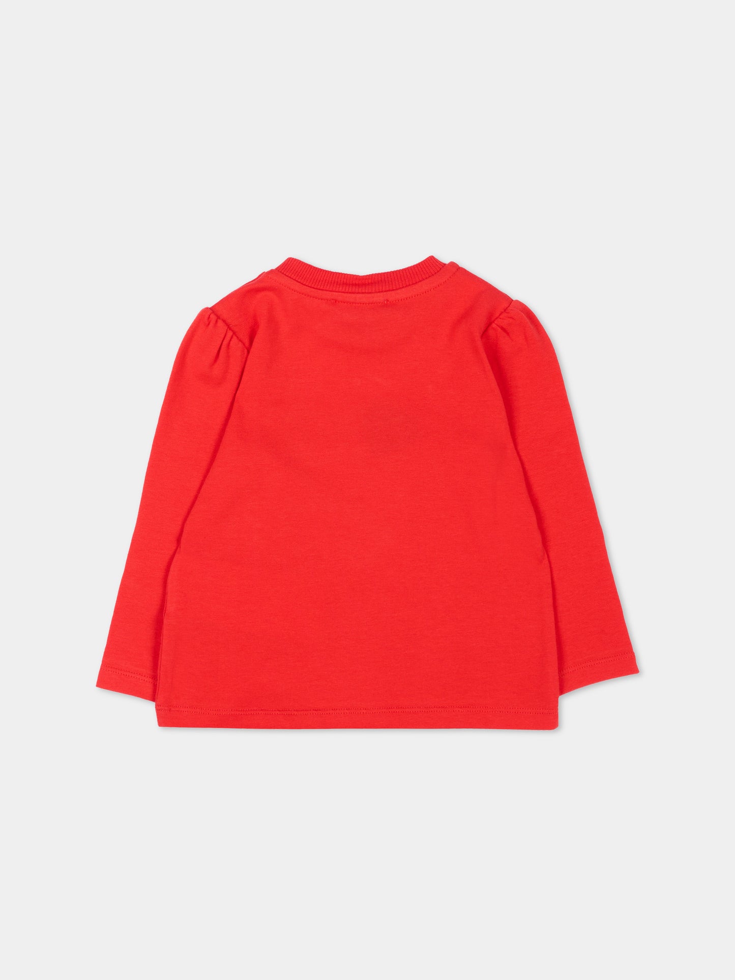 T-Shirt rossa per neonata con Teddy Bear,Moschino Kids,MAO00V LBA11 50109