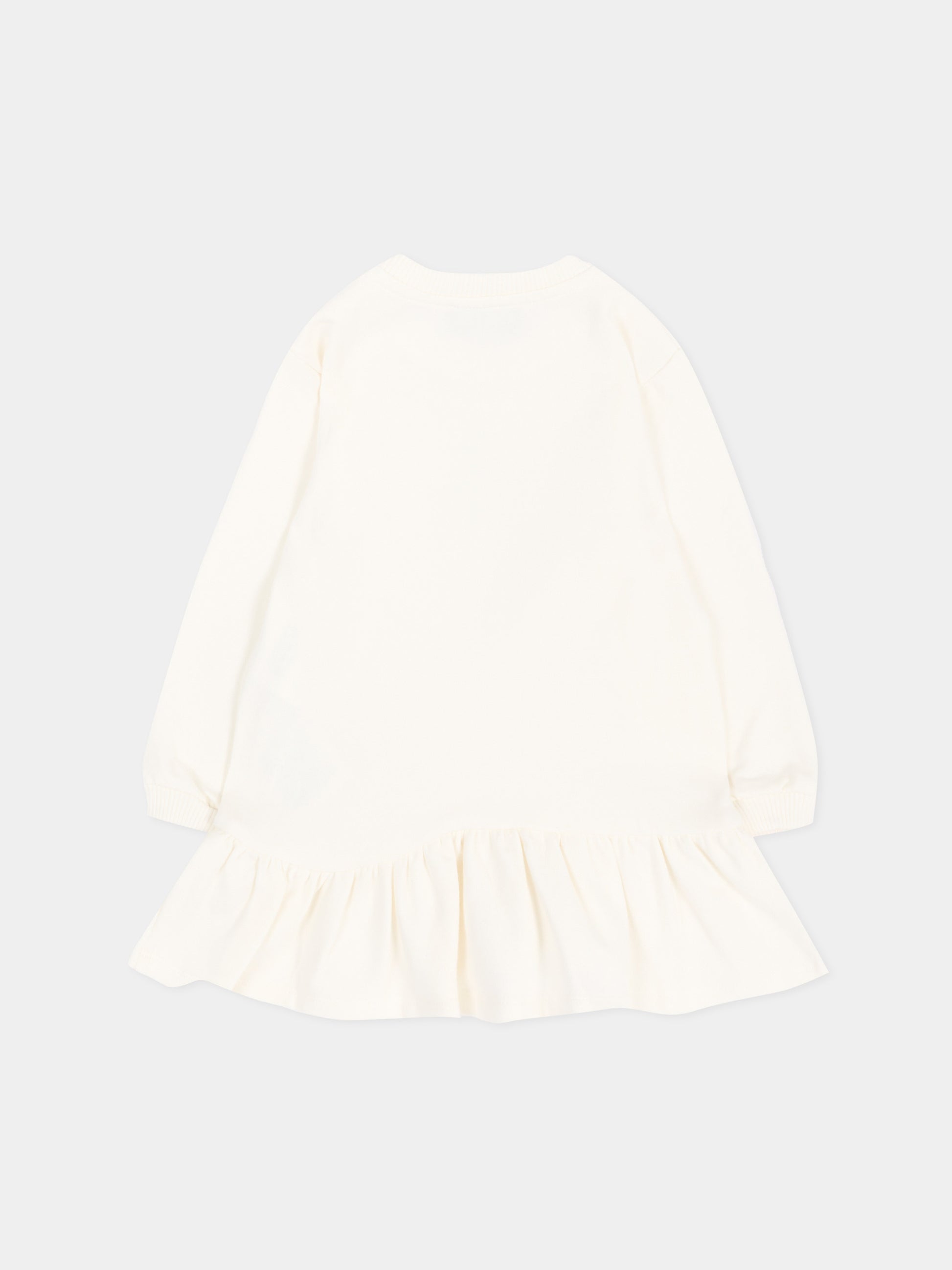 Vestito avorio per neonata con Teddy Bear,Moschino Kids,MBV0BK LDA18 10063