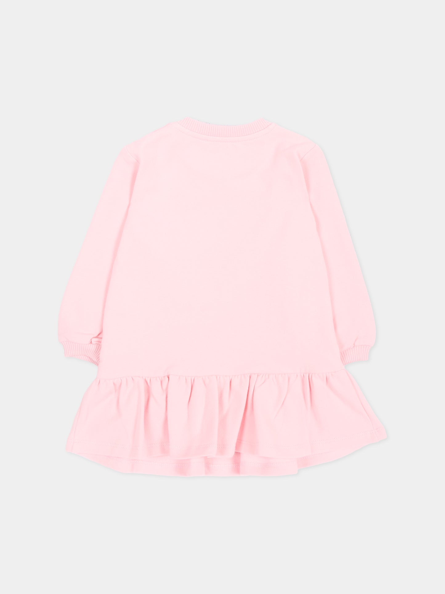 Vestito rosa per neonata con Teddy Bear,Moschino Kids,MBV0BK LDA18 50209