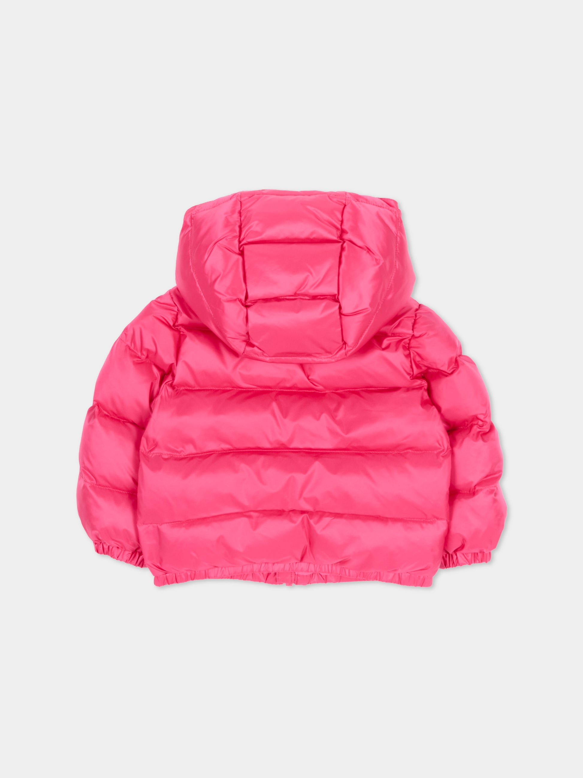 Piumino rosa per neonata con teddy bear,Moschino Kids,MMS02F L3AC3 51450
