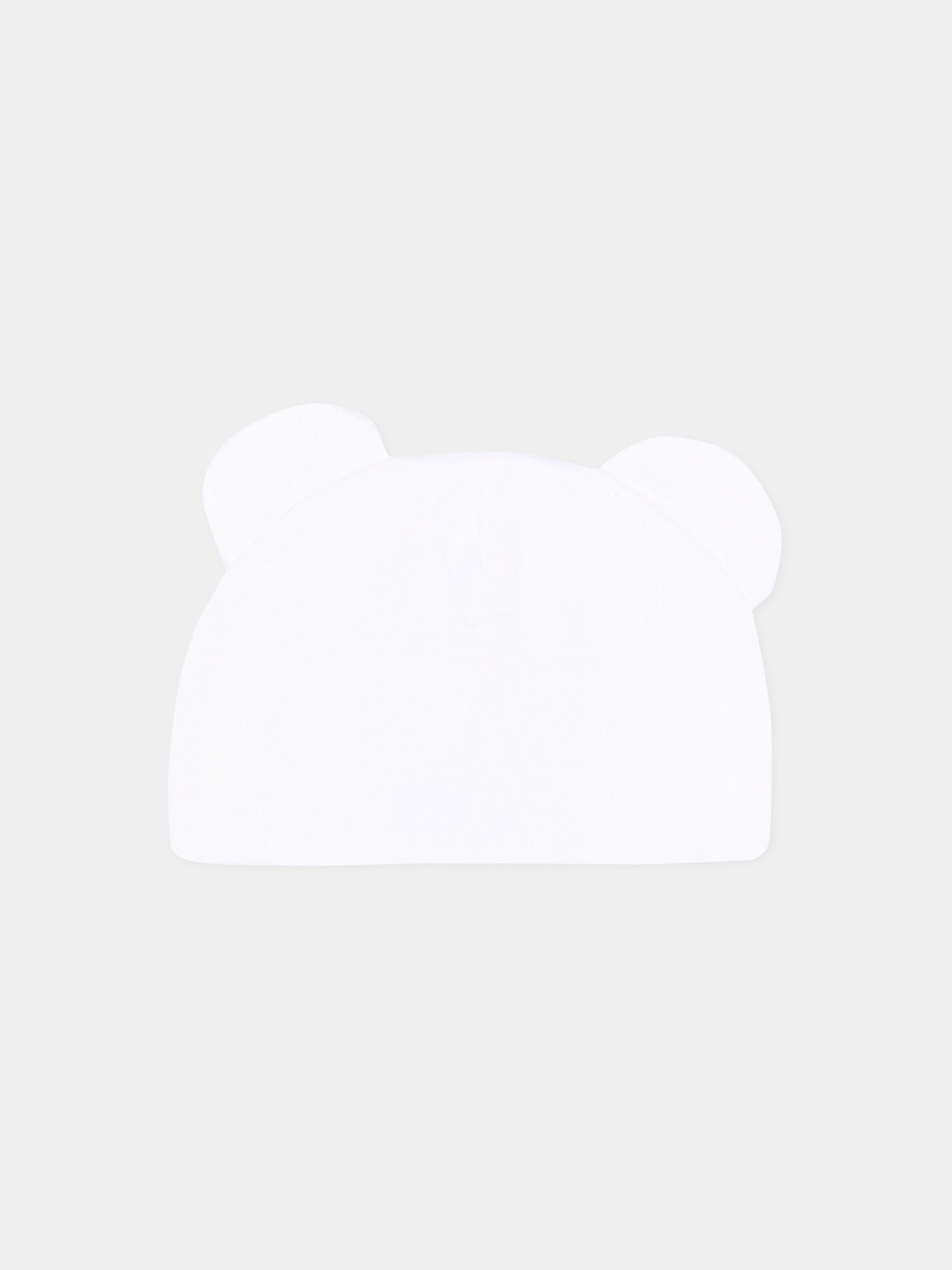 Cappello bianco per neonati con Teddy Bear,Moschino Kids,MMX05H LCA40 10101
