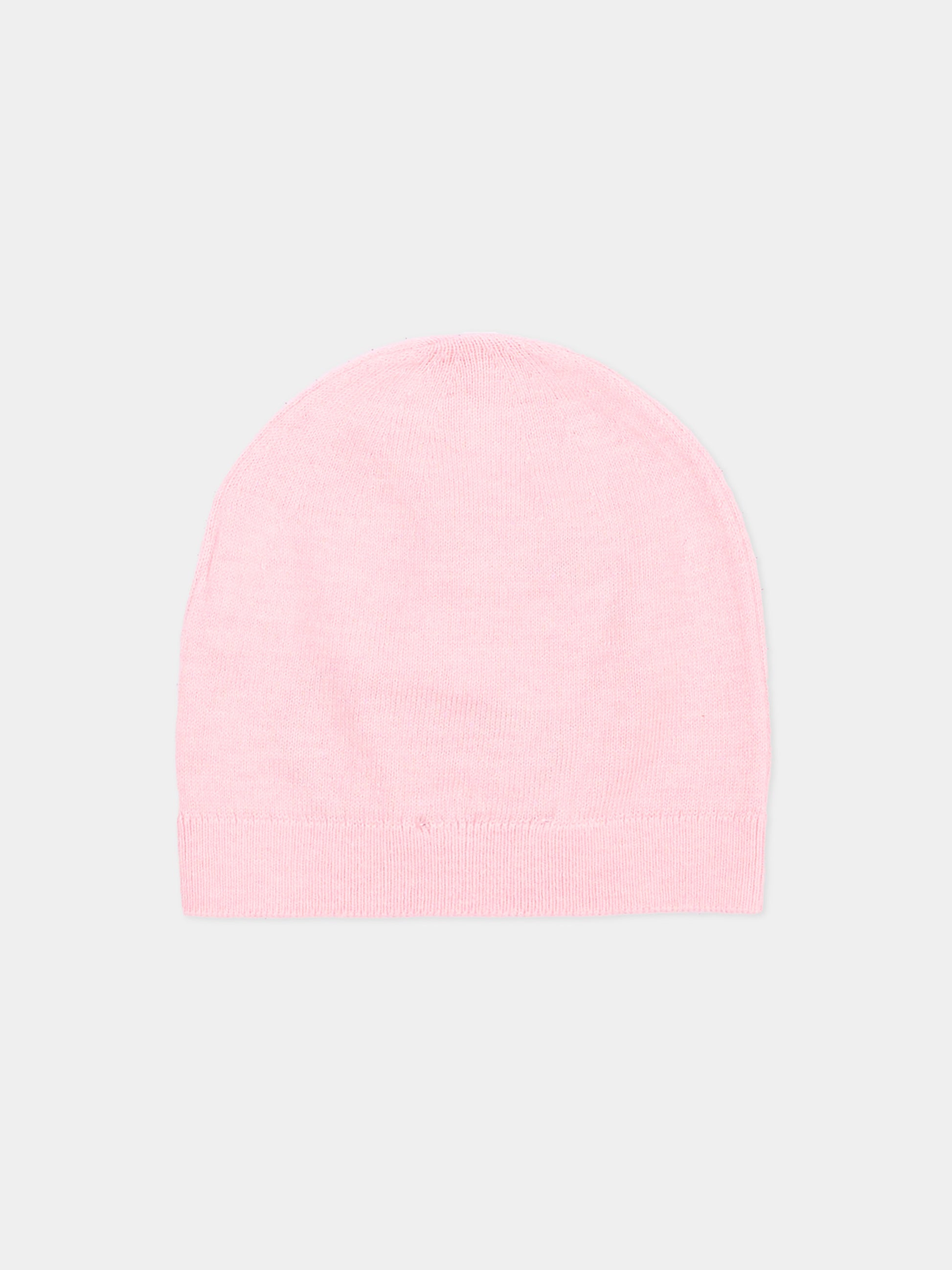 Berretto rosa per neonata con Teddy Bear,Moschino Kids,MMX05K LHE43 50209