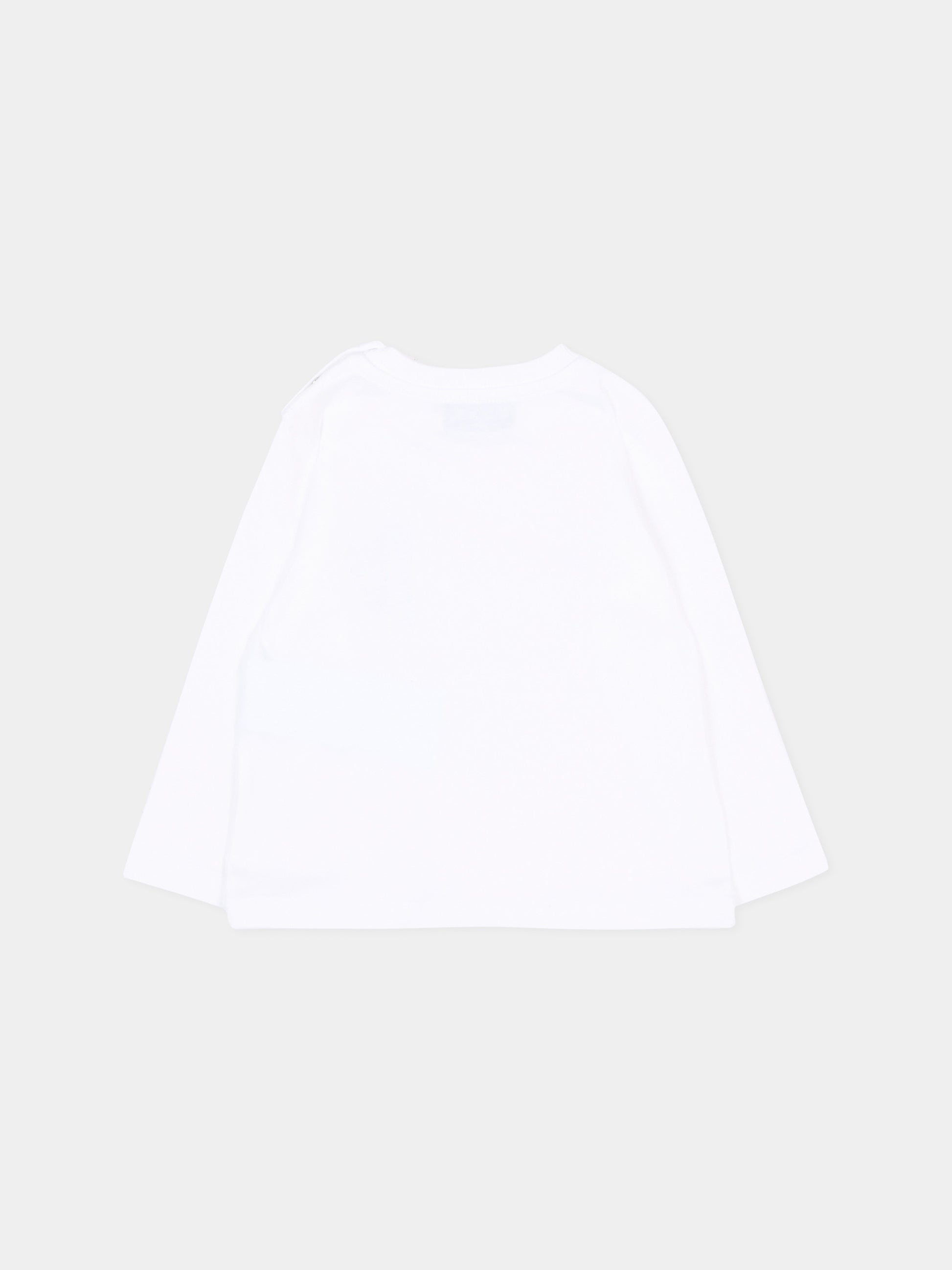 T-Shirt bianca per neonati con Teddy Bear,Moschino Kids,MNO014 LAA58 10101