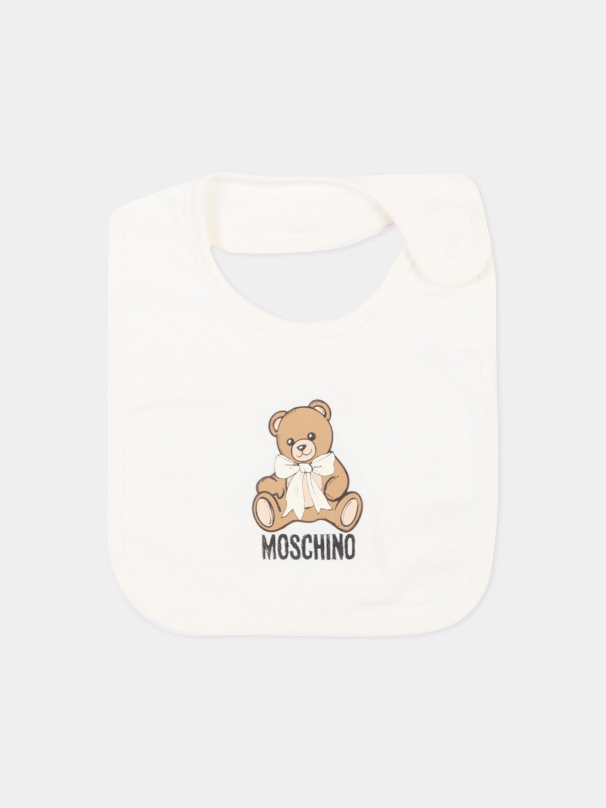 Set tutina avorio per neonati con Teddy Bear,Moschino Kids,MNY08B LCA40 10063