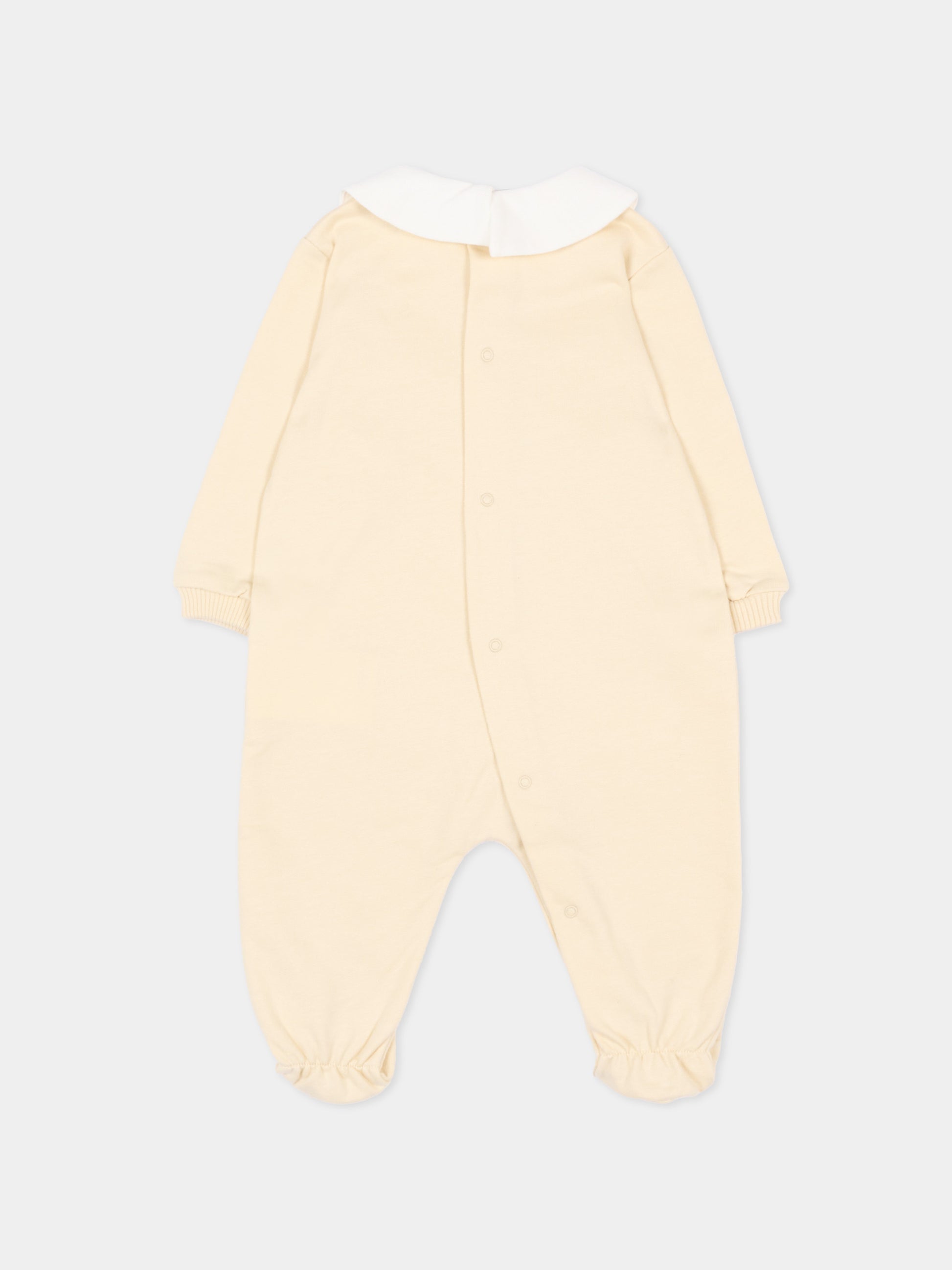 Set tutina beige per neonati con Teddy Bear,Moschino Kids,MNY08B LCA40 20404