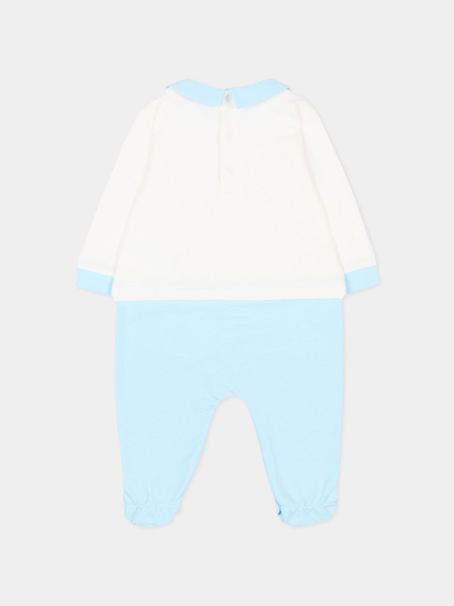 Tutina azzurra per neonato con Teddy Bear,Moschino Kids,MPY06Z LCA40 82731