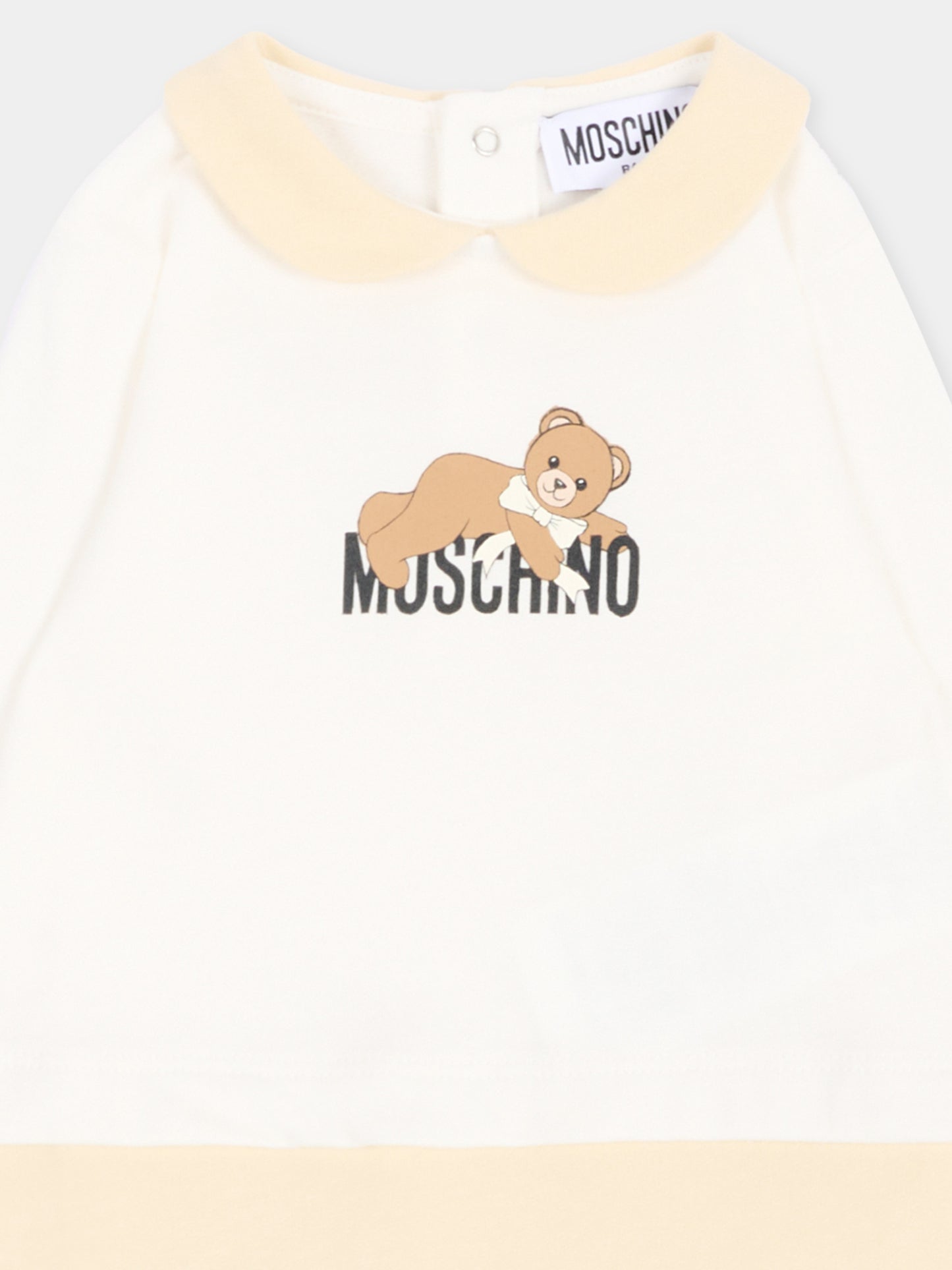 Tutina beige per neonati con Teddy Bear,Moschino Kids,MPY06Z LCA40 83631