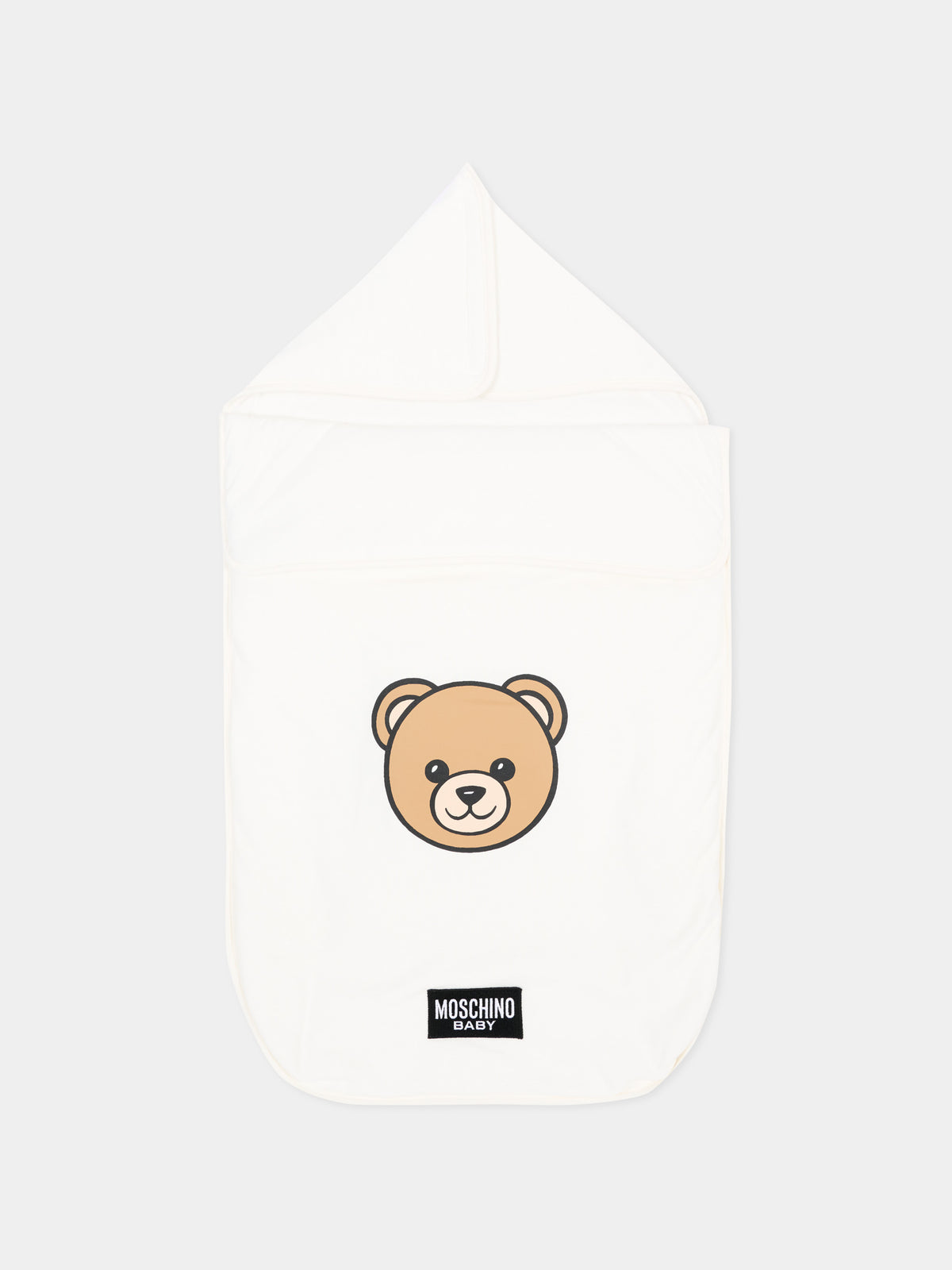 Sacco nanna avorio per neonati con Teddy Bear,Moschino Kids,MUE00W LCA40 10063