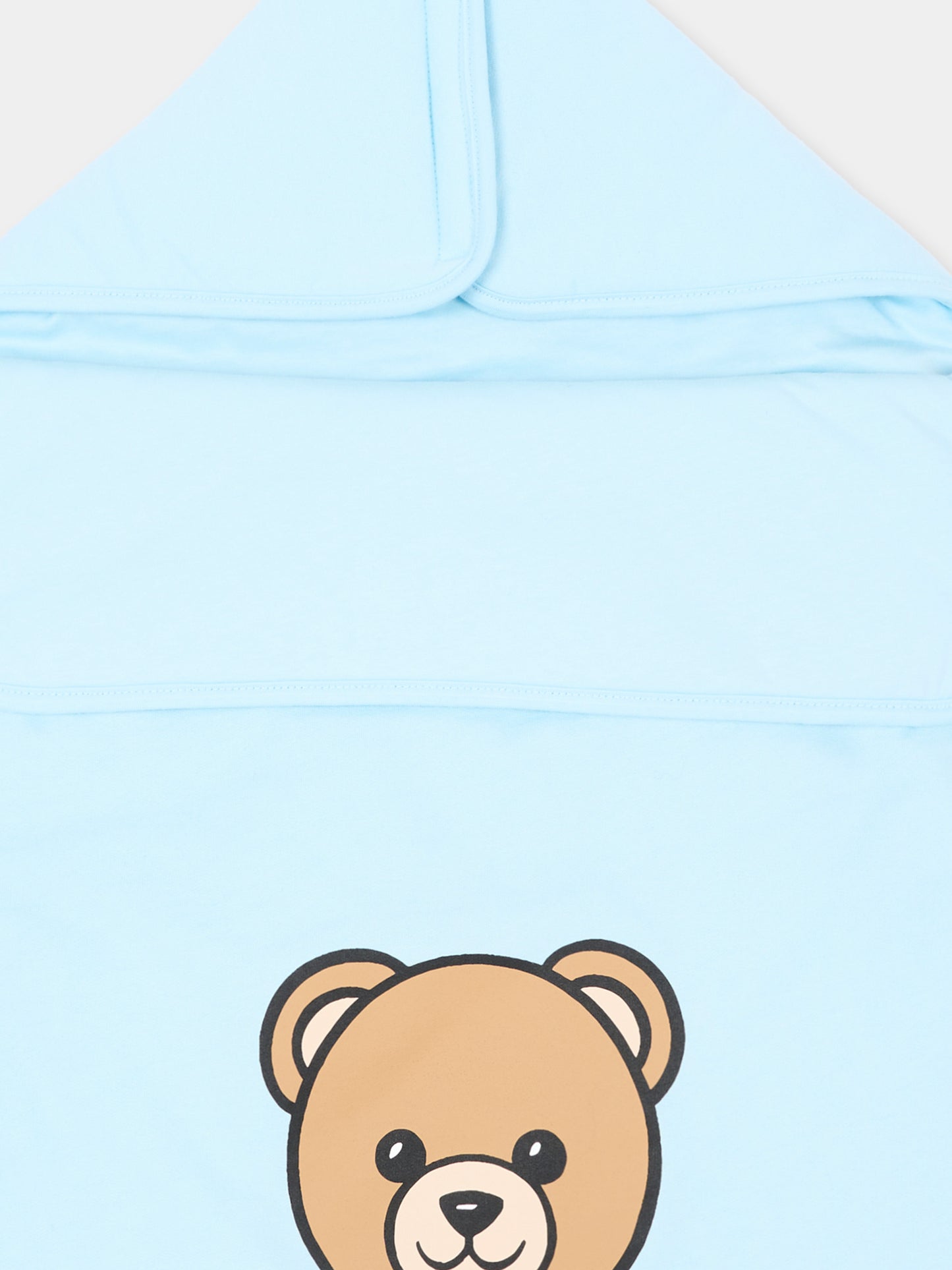 Sacco nanna azzurro per neonato con Teddy Bear,Moschino Kids,MUE00W LCA40 40304