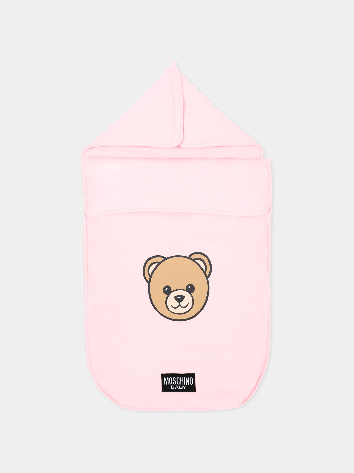 Sacco nanna rosa per neonata con Teddy Bear,Moschino Kids,MUE00W LCA40 50209