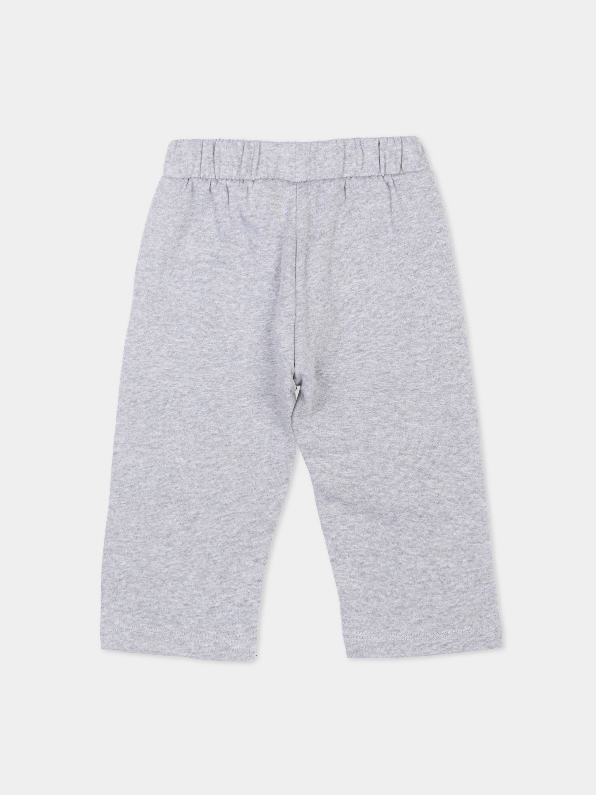 Pantaloni sportivi grigi per neonati con Teddy Bear,Moschino Kids,MUP05X LCA92 60901