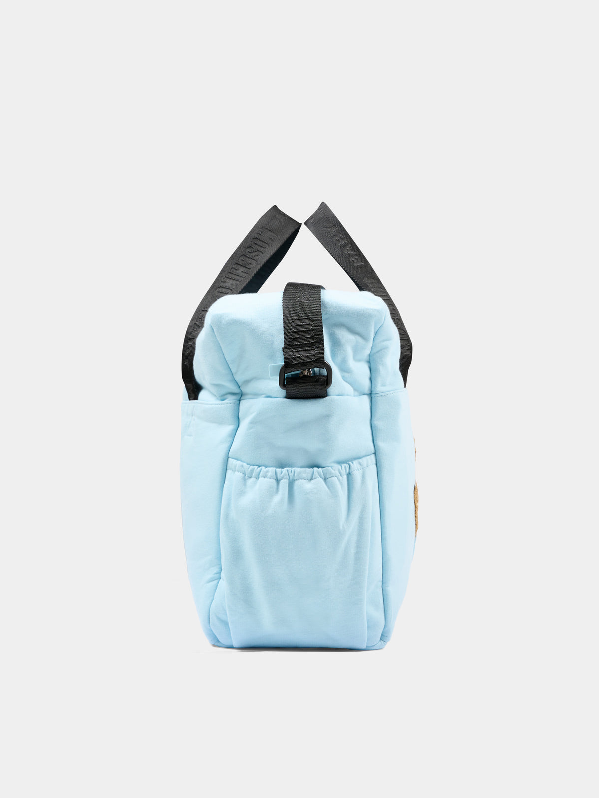 Borsa mamma azzurra per neonato con Teddy Bear,Moschino Kids,MUX062 LCA93 40304