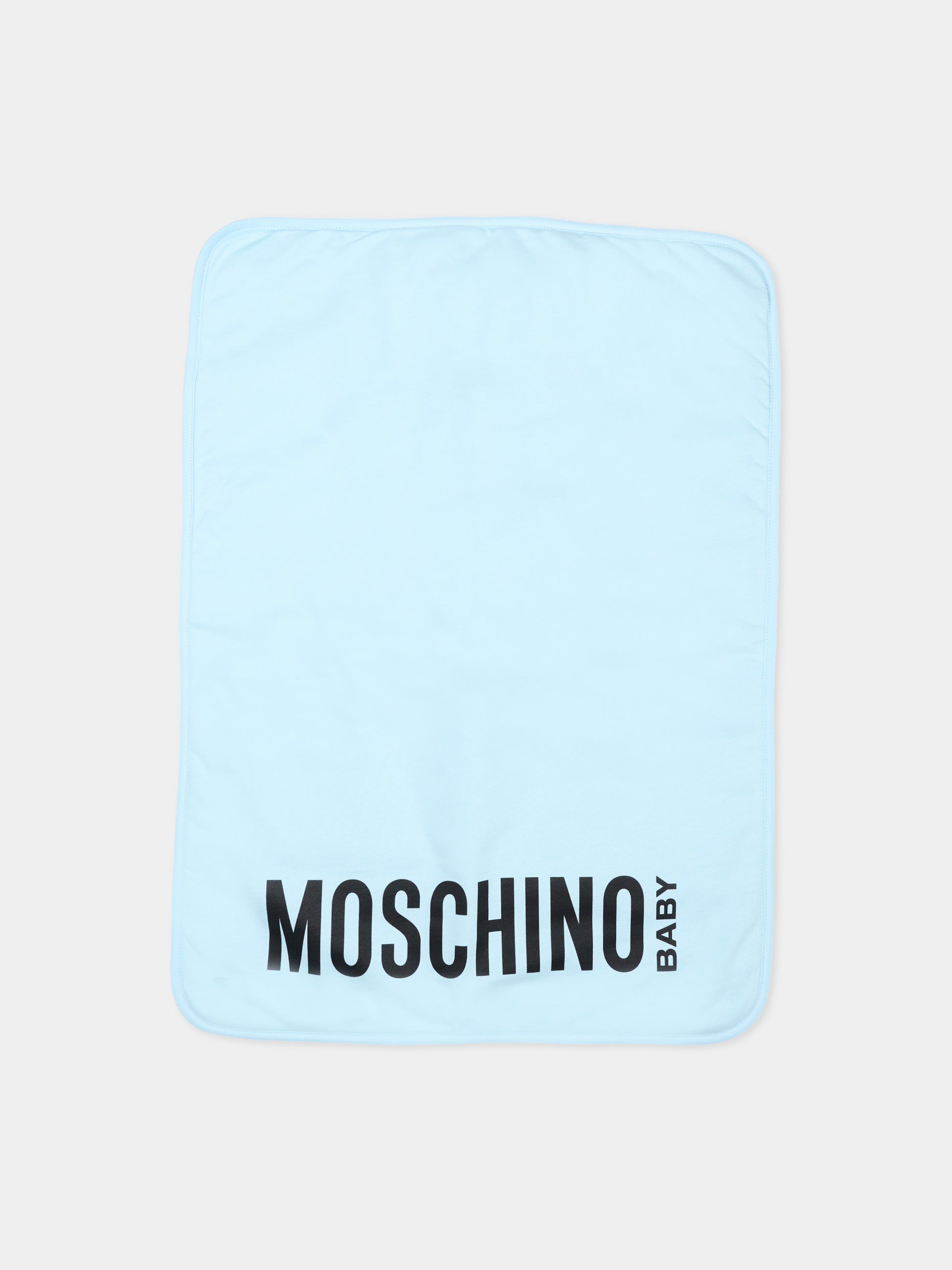 Borsa mamma azzurra per neonato con Teddy Bear,Moschino Kids,MUX067 LCA40 40304