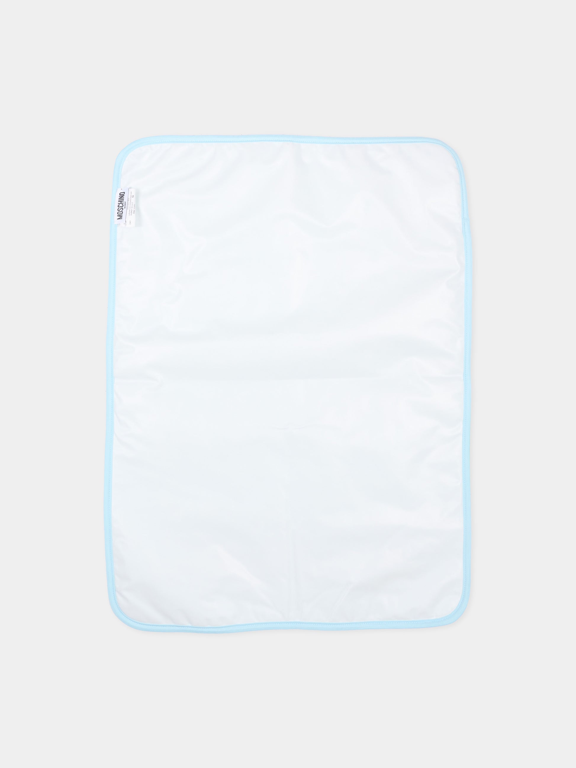 Borsa mamma azzurra per neonato con Teddy Bear,Moschino Kids,MUX067 LCA40 40304