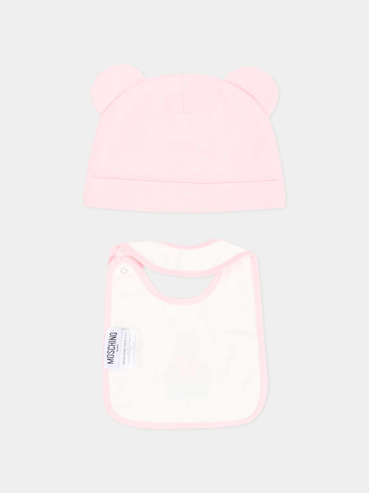 Set accessori rosa per neonata con Teddy Bear,Moschino Kids,MUY09L LCA40 50209