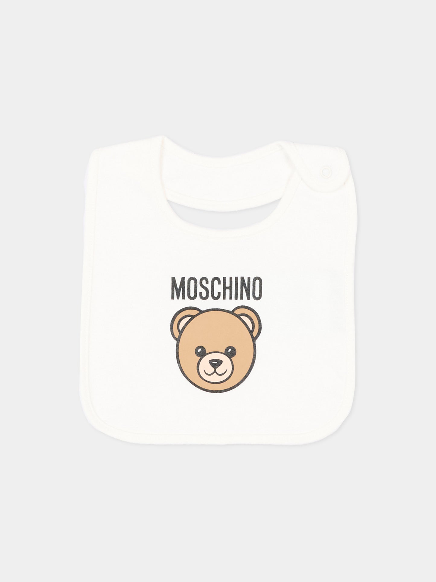 Set accessori avorio per neonati con Teddy Bear,Moschino Kids,MUY09N LCA40 10063