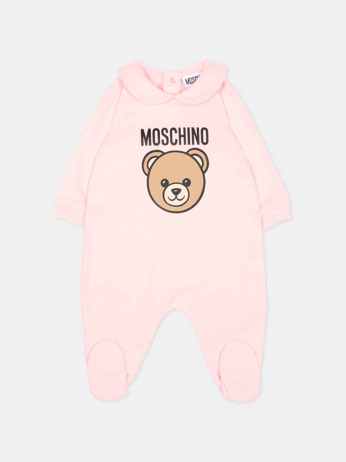 Tutina rosa per neonata con Teddy Bear,Moschino Kids,MUY09O LCA40 50209