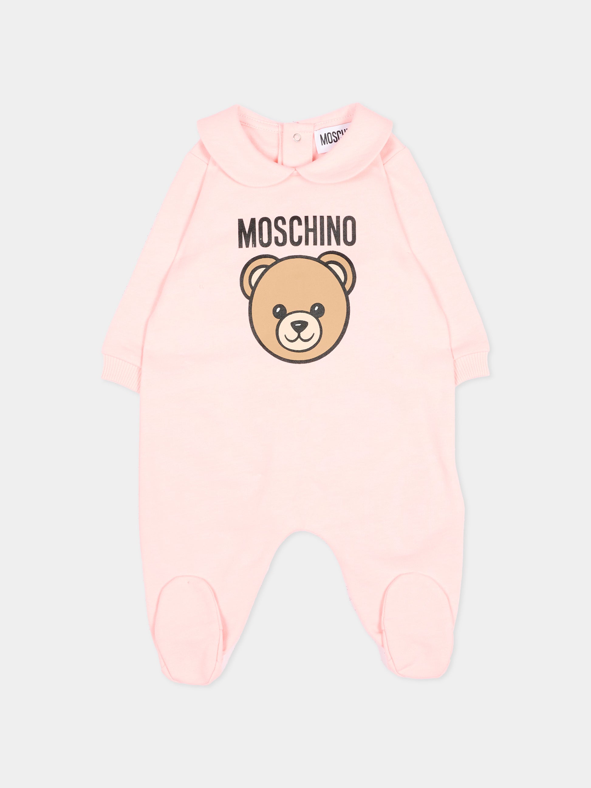 Set tutina rosa per neonata con Teddy Bear,Moschino Kids,MUY09P LCA40 50209