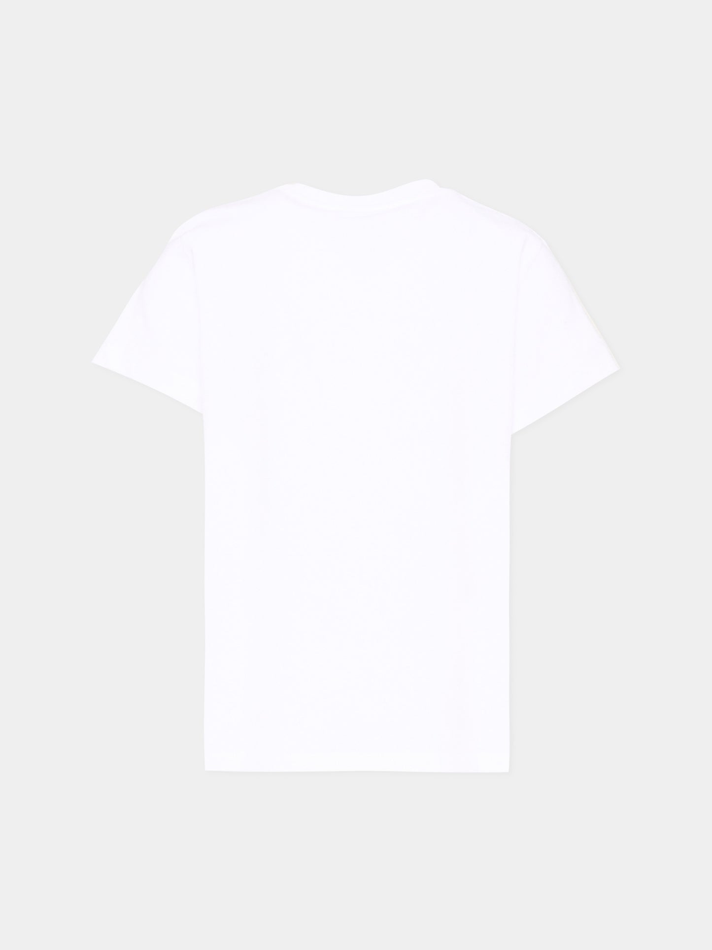 T-Shirt bianca per bambini con fiori,Moschino Kids,H6M058 LAA20 10063