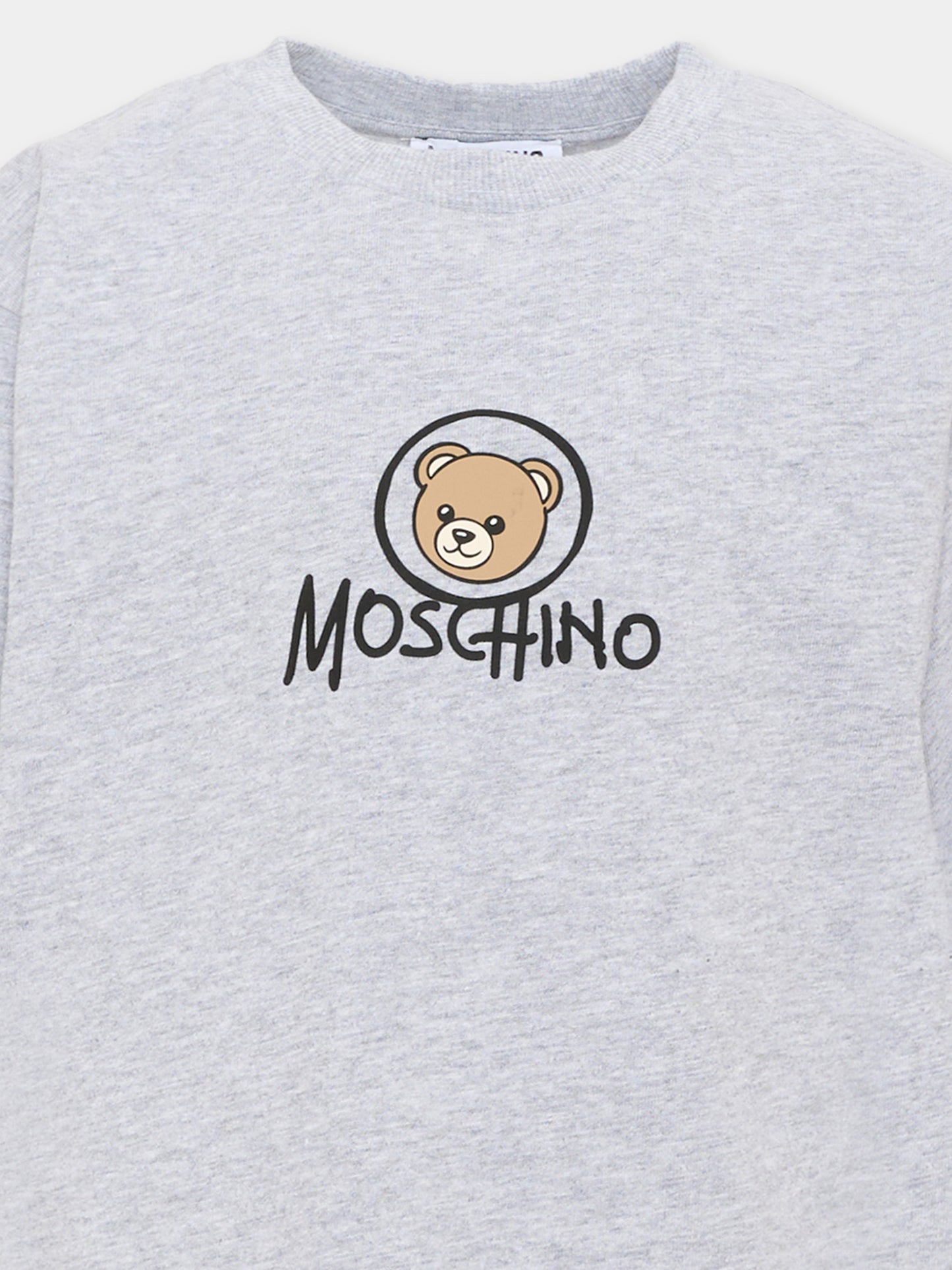 T-Shirt grigia per bambini con Teddy Bear,Moschino Kids,HMM05W LAA34 60901