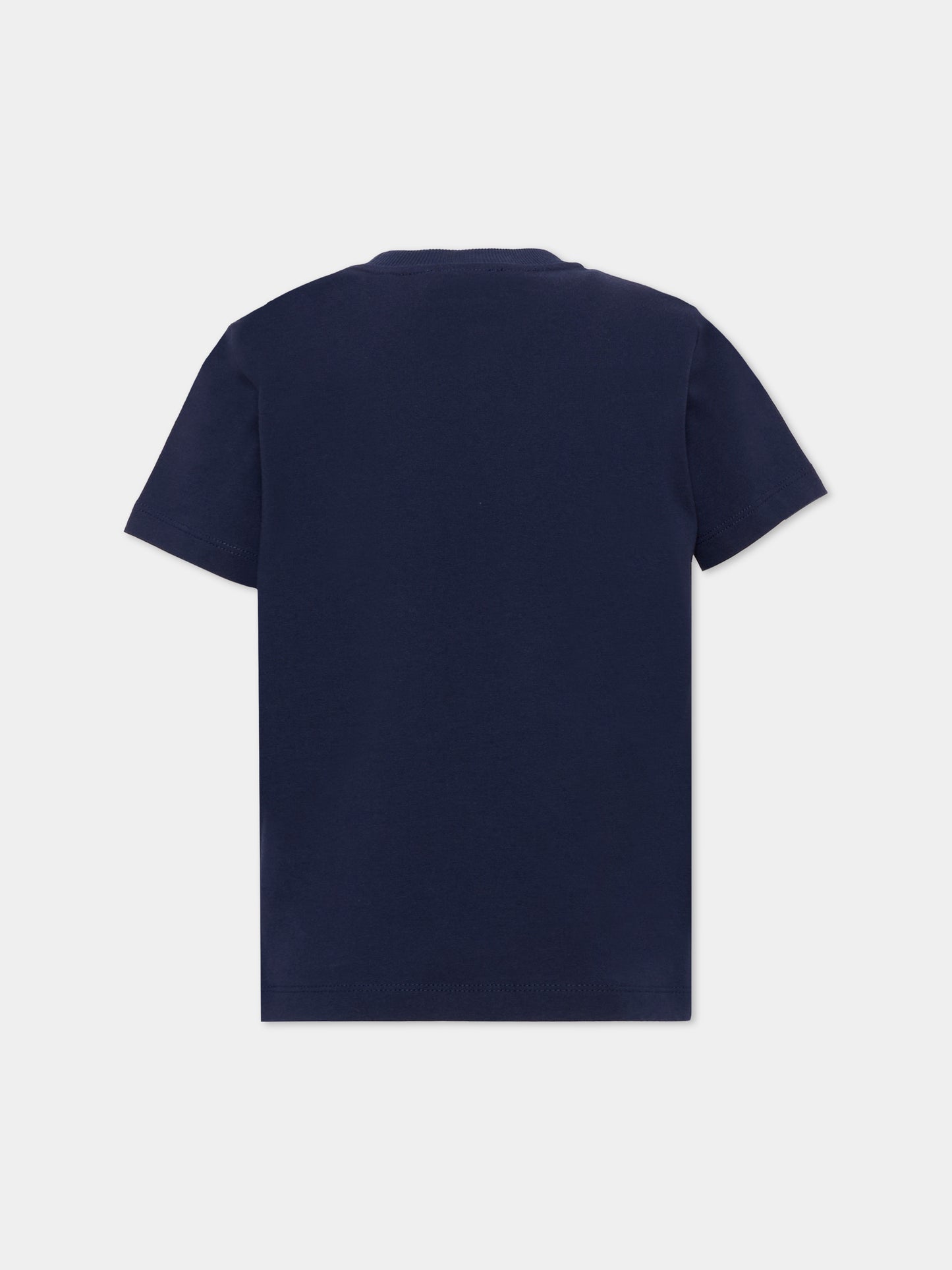 T-Shirt blu per bambini con Teddy Bear,Moschino Kids,HNM05V LAA10 40016