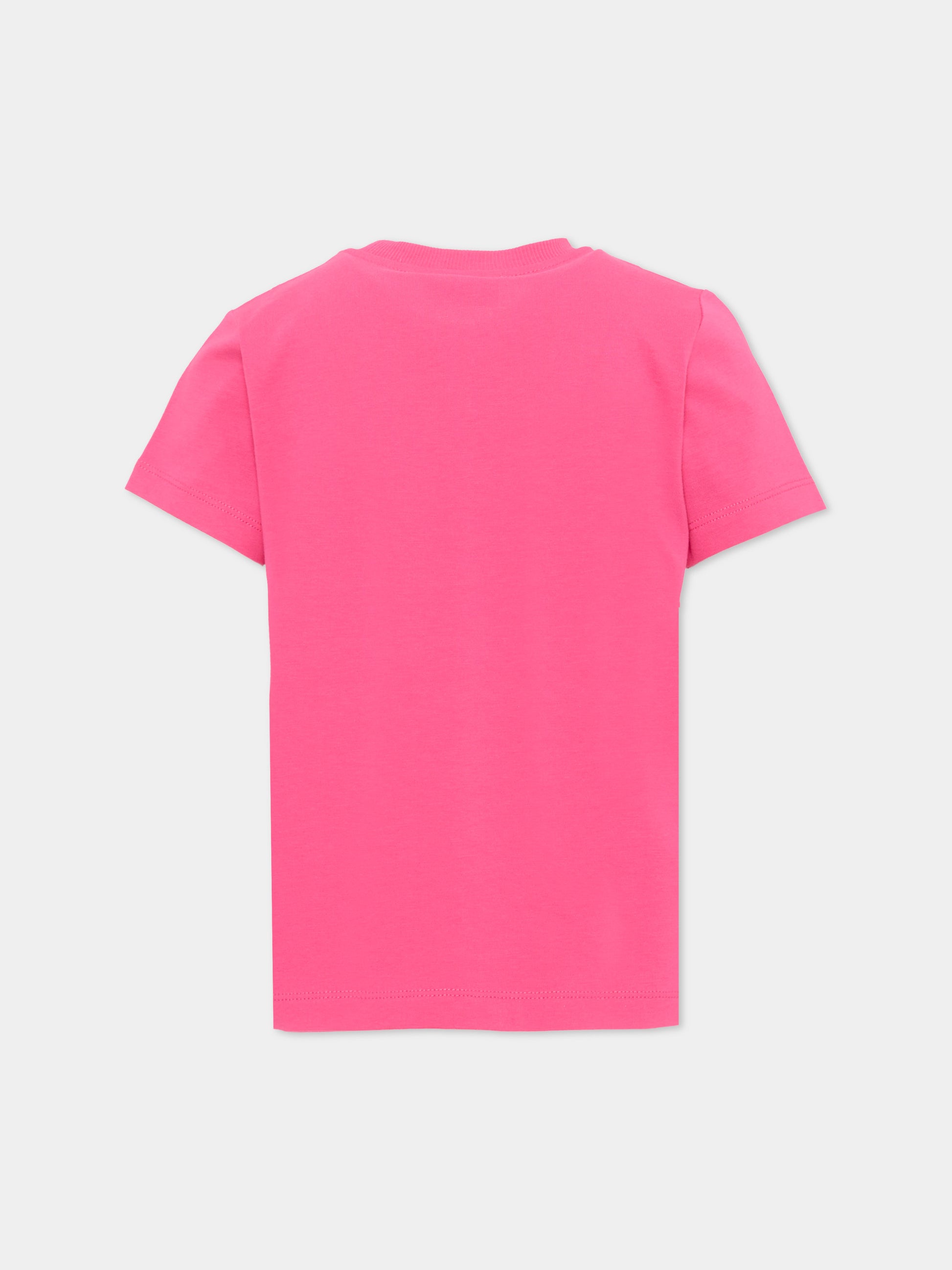 T-Shirt fucsia per bambina con Teddy Bear,Moschino Kids,HNM05V LAA10 51450