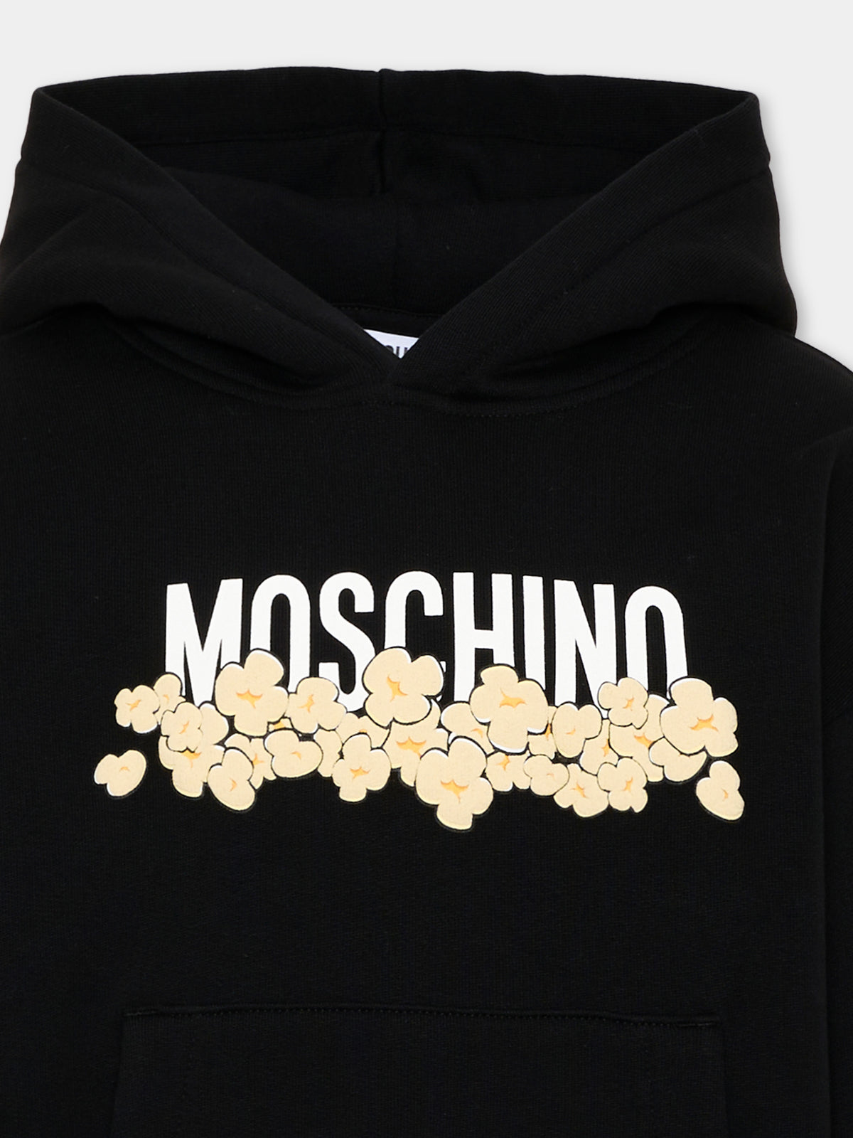 Felpa nera per bambino con logo,Moschino Kids,HUF09Z LCA83 60100