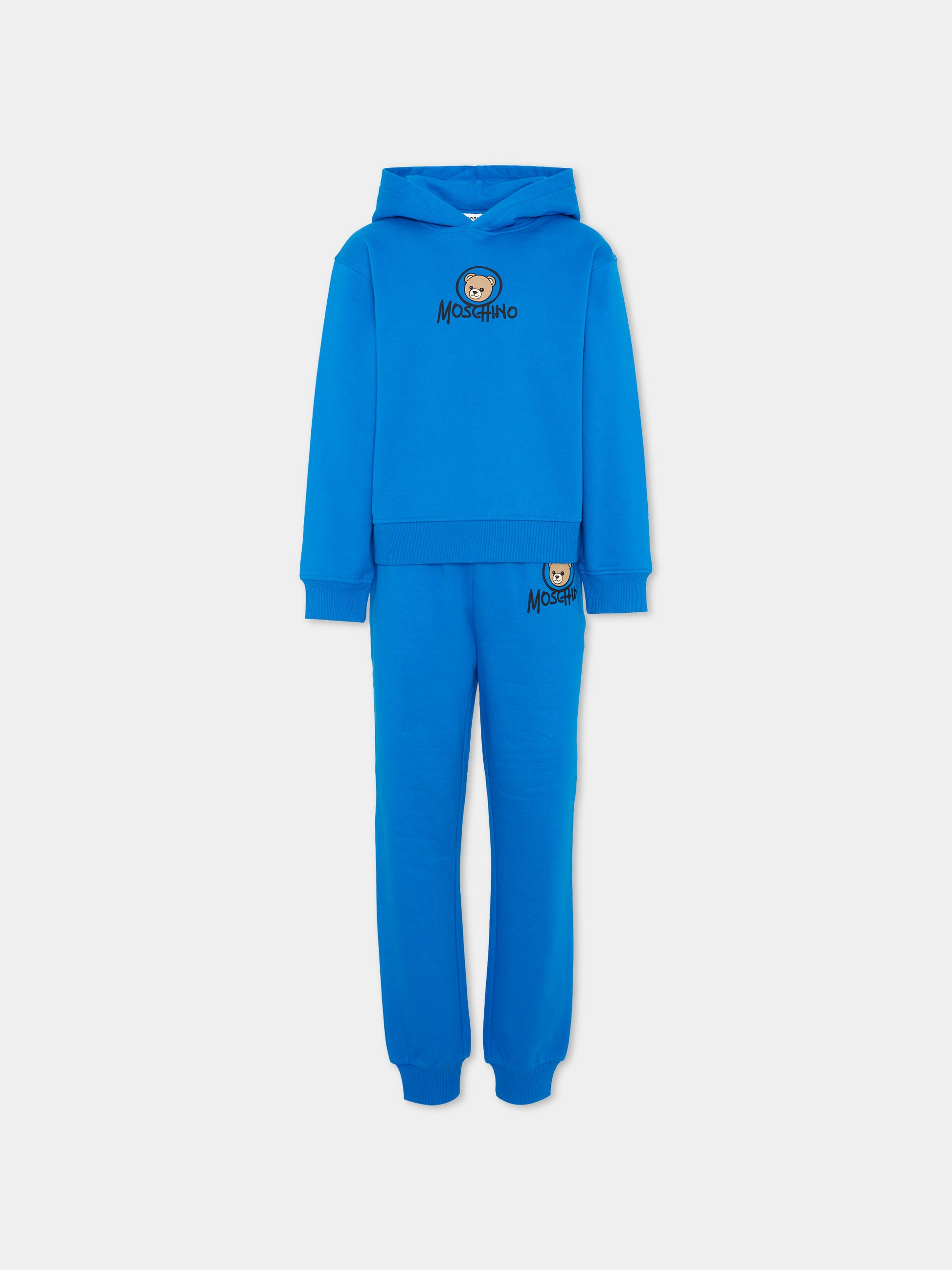 Completo sportivo blu per bambino con Teddy Bear,Moschino Kids,HUK04R LCA83 40157
