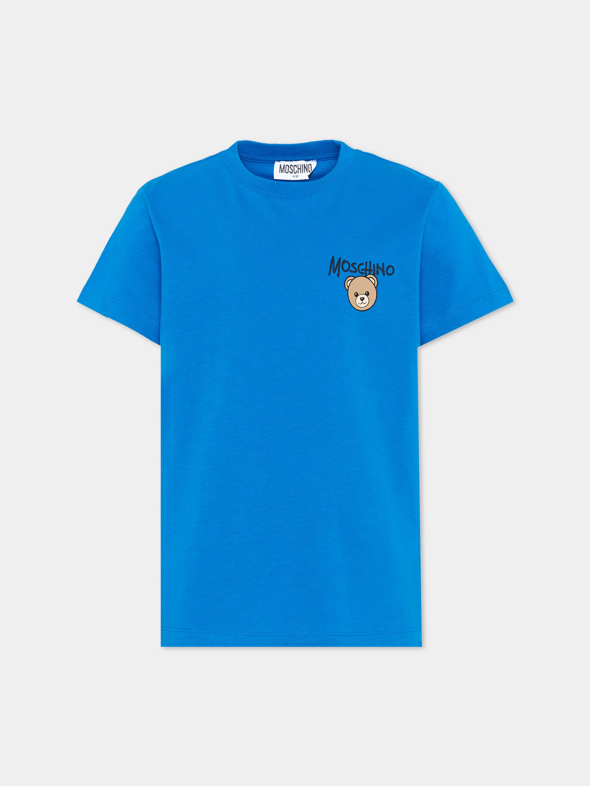 T-Shirt blu per bambino con Teddy Bear,Moschino Kids,HUM05V LAA34 40157
