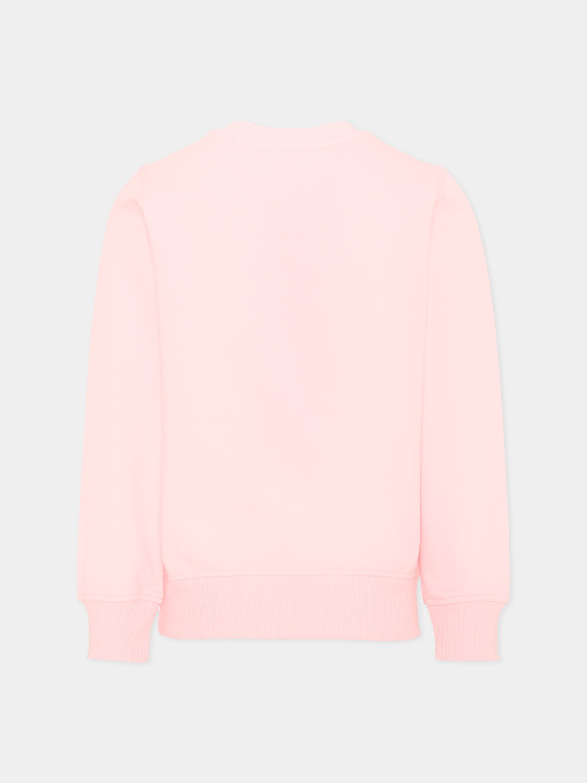 Felpa rosa per bambina con Teddy Bear,Moschino Kids,HXF08V LCA83 50209