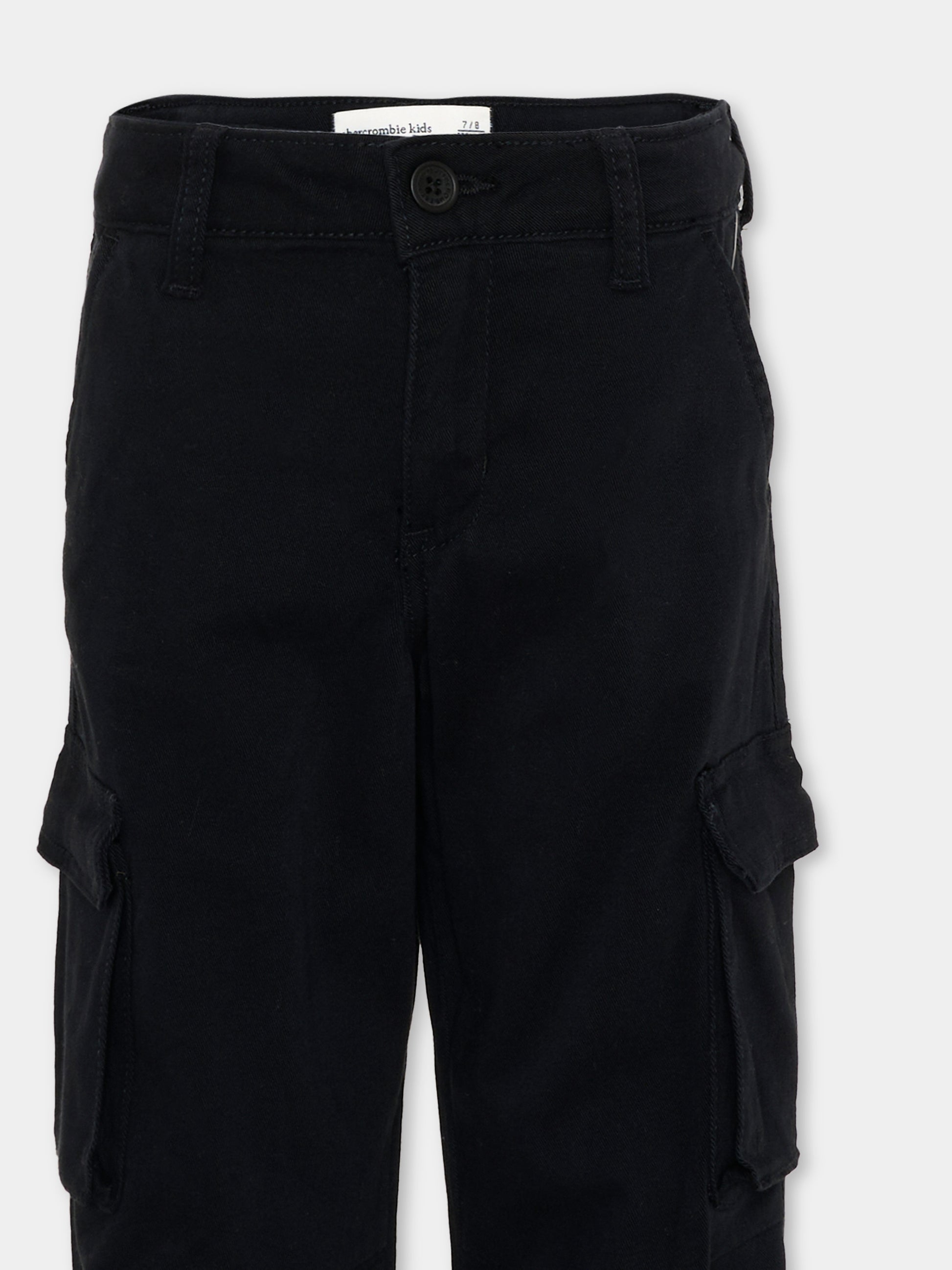 Pantalone nero cargo per bambina,Abercrombie & Fitch,43AG19 K94