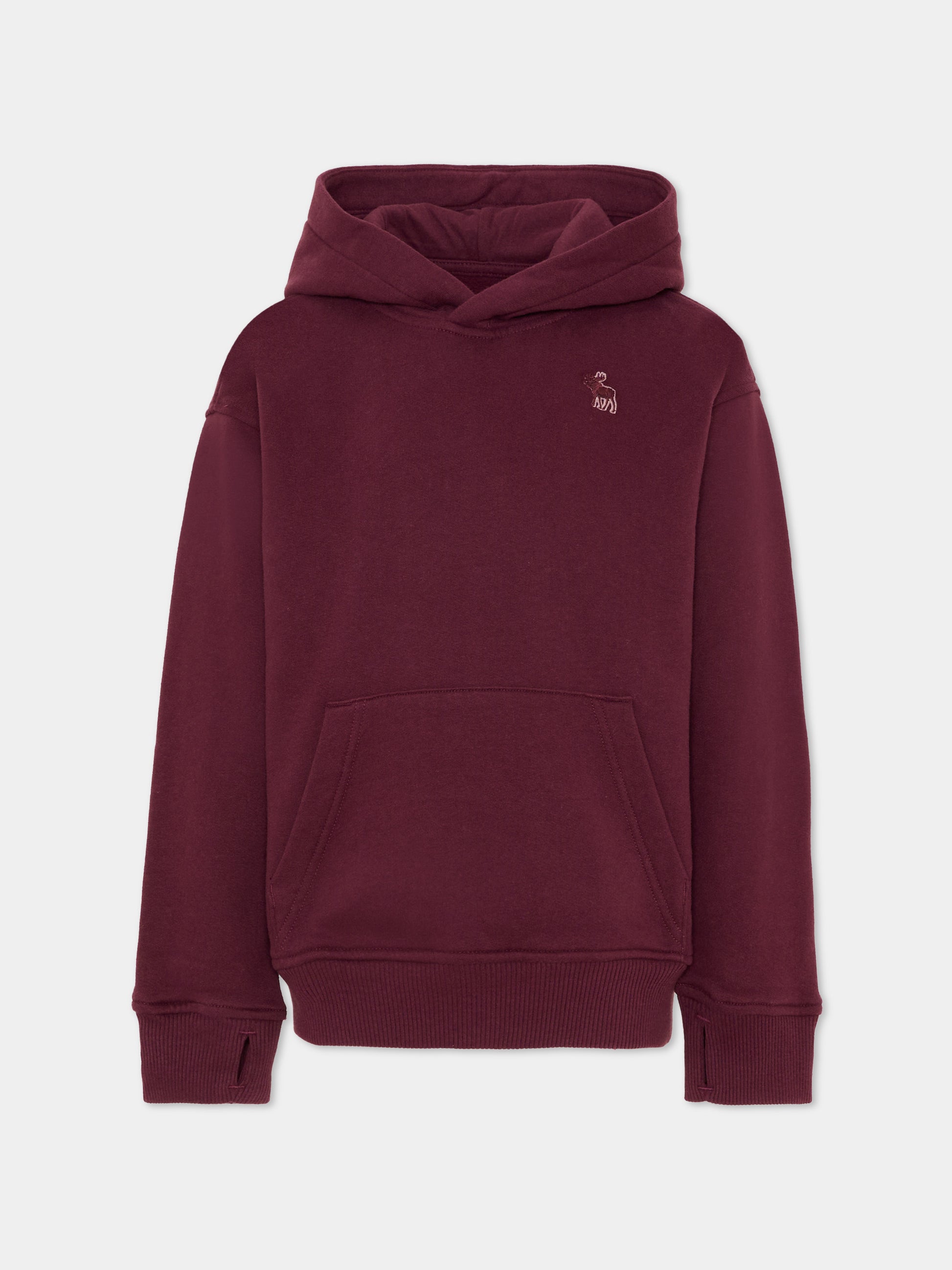 Felpa bordeaux per bambini con occhielli,Abercrombie & Fitch,93AF04 P4U