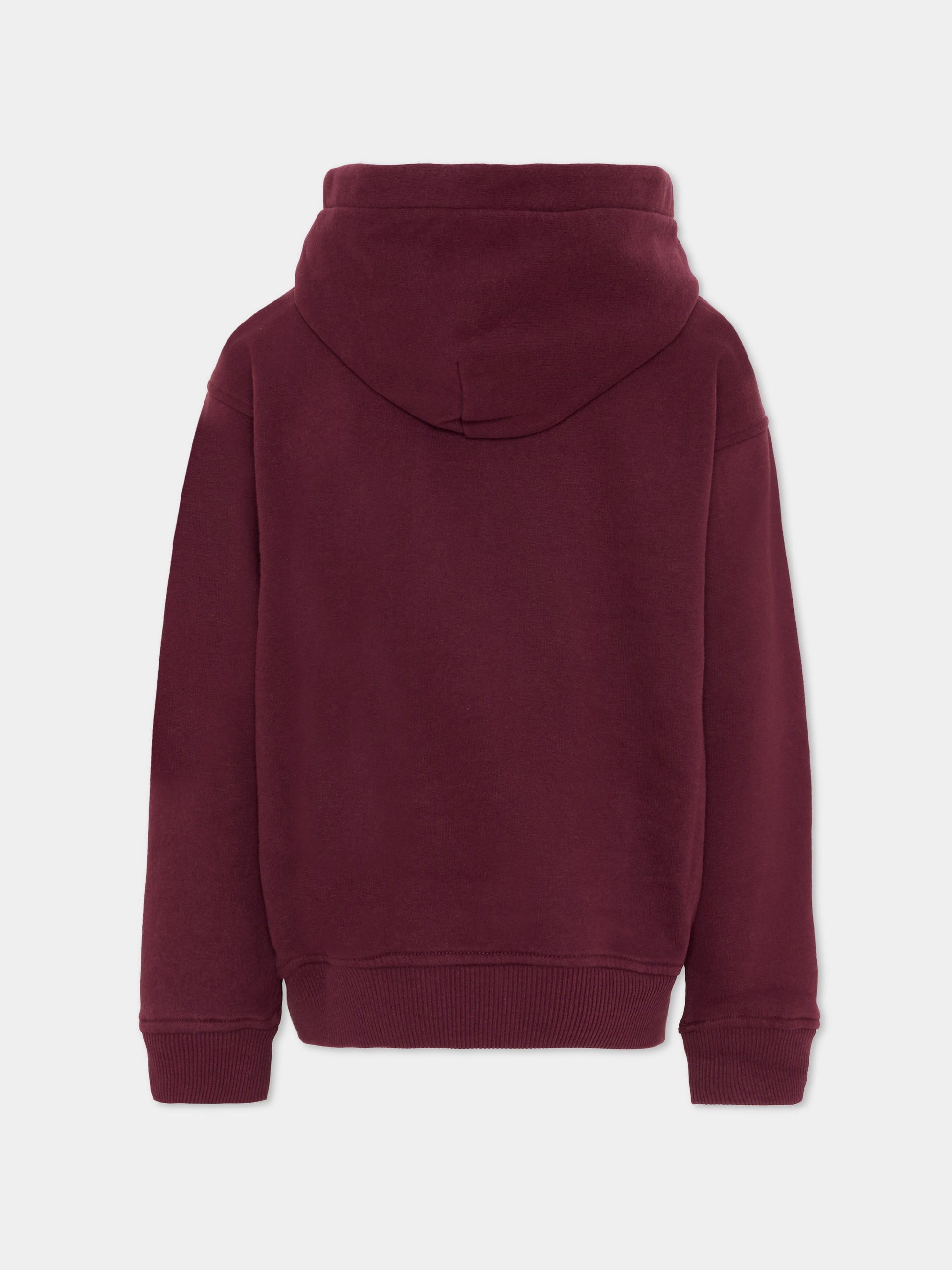 Felpa bordeaux per bambini con occhielli,Abercrombie & Fitch,93AF04 P4U