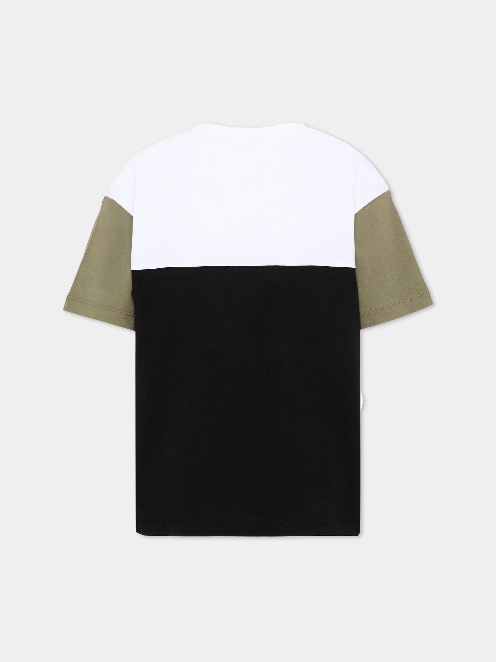 T-shirt multicolor per bambino color-block,Calvin Klein Kids,IB0IB02528 BEH