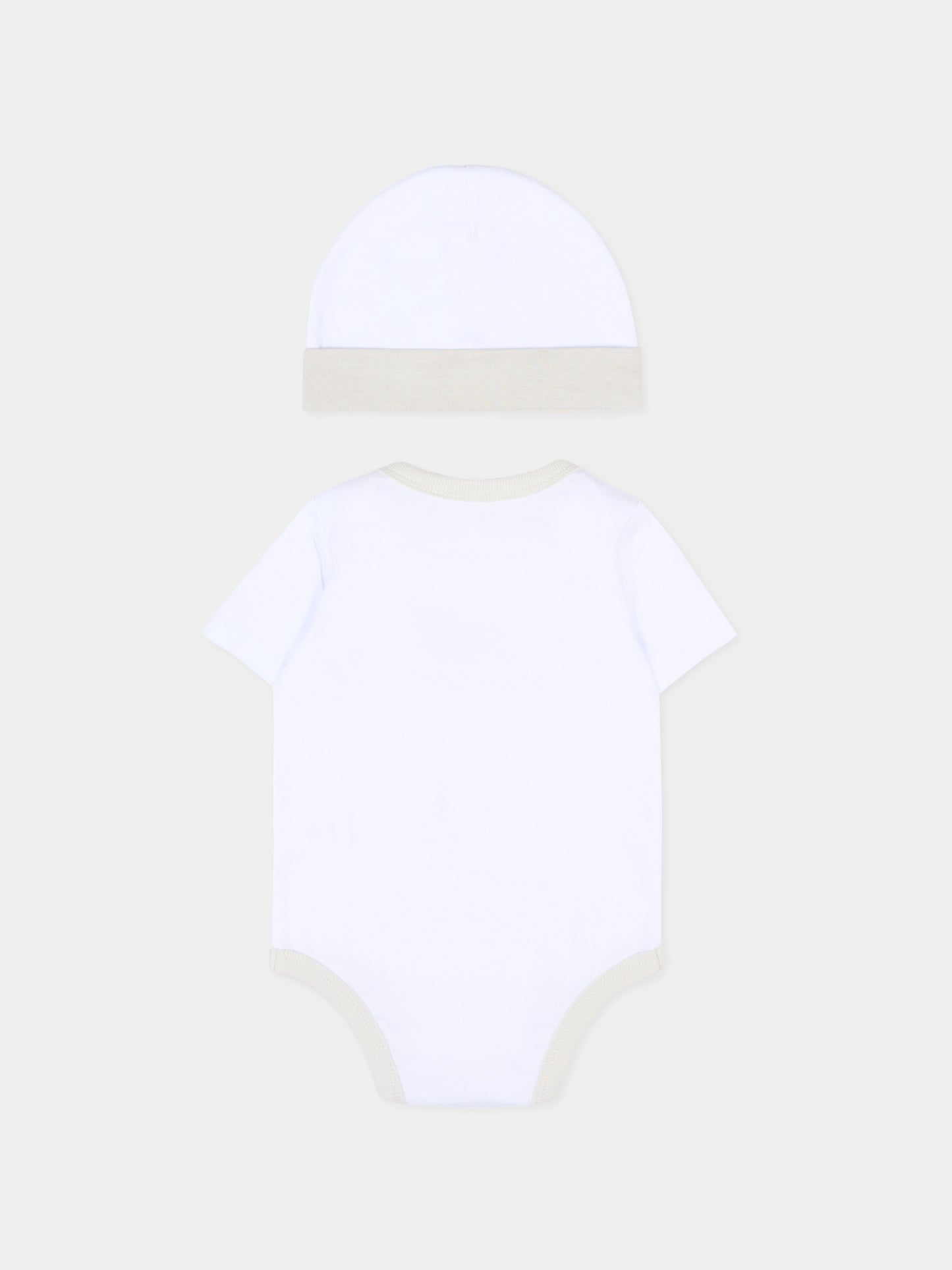 Set tutina bianco per neonati con logo,New Balance,LAKB0106 BWE