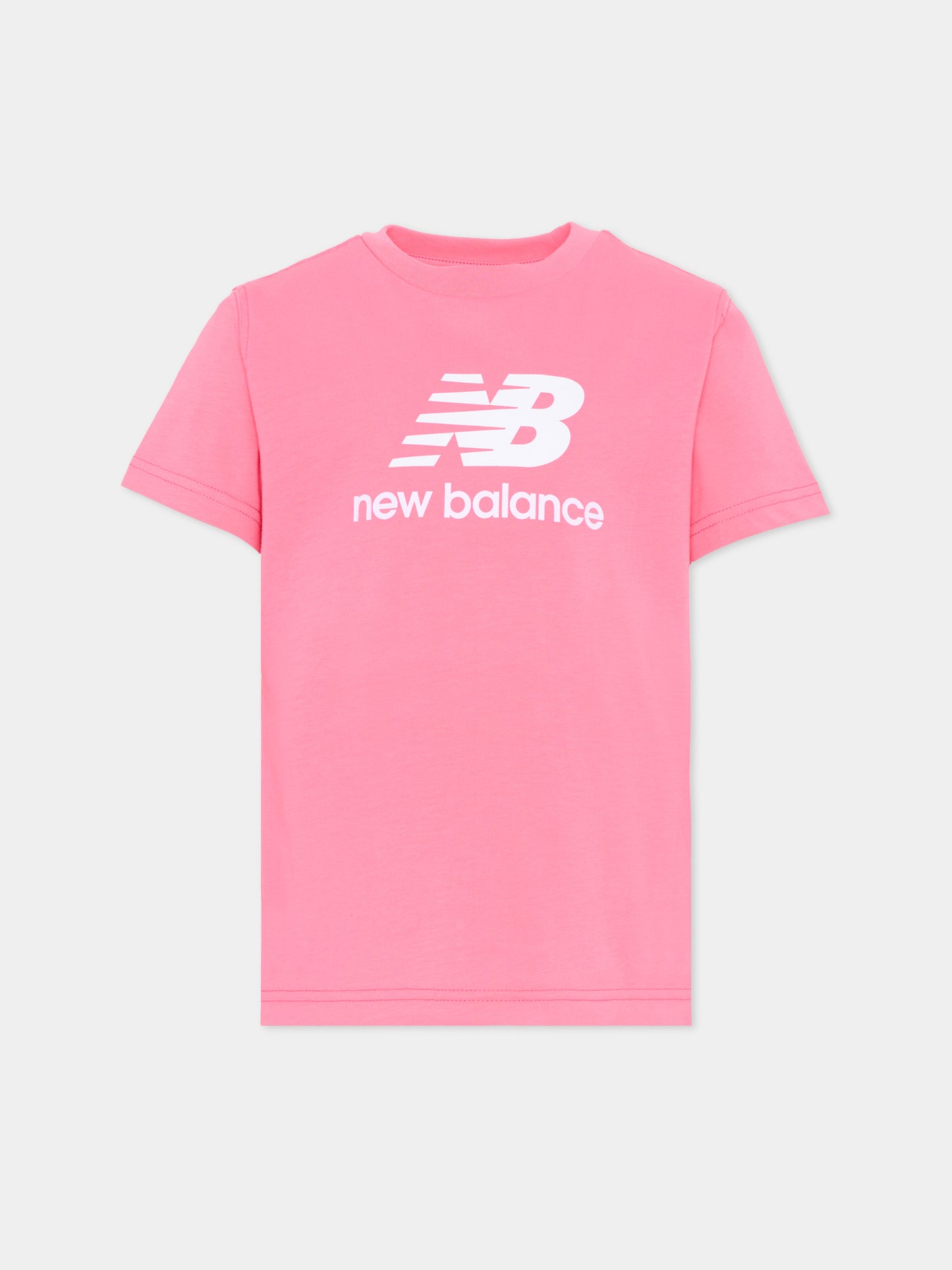 T-shirt fucsia per bambina con logo,New Balance,LAKG0183 DAB